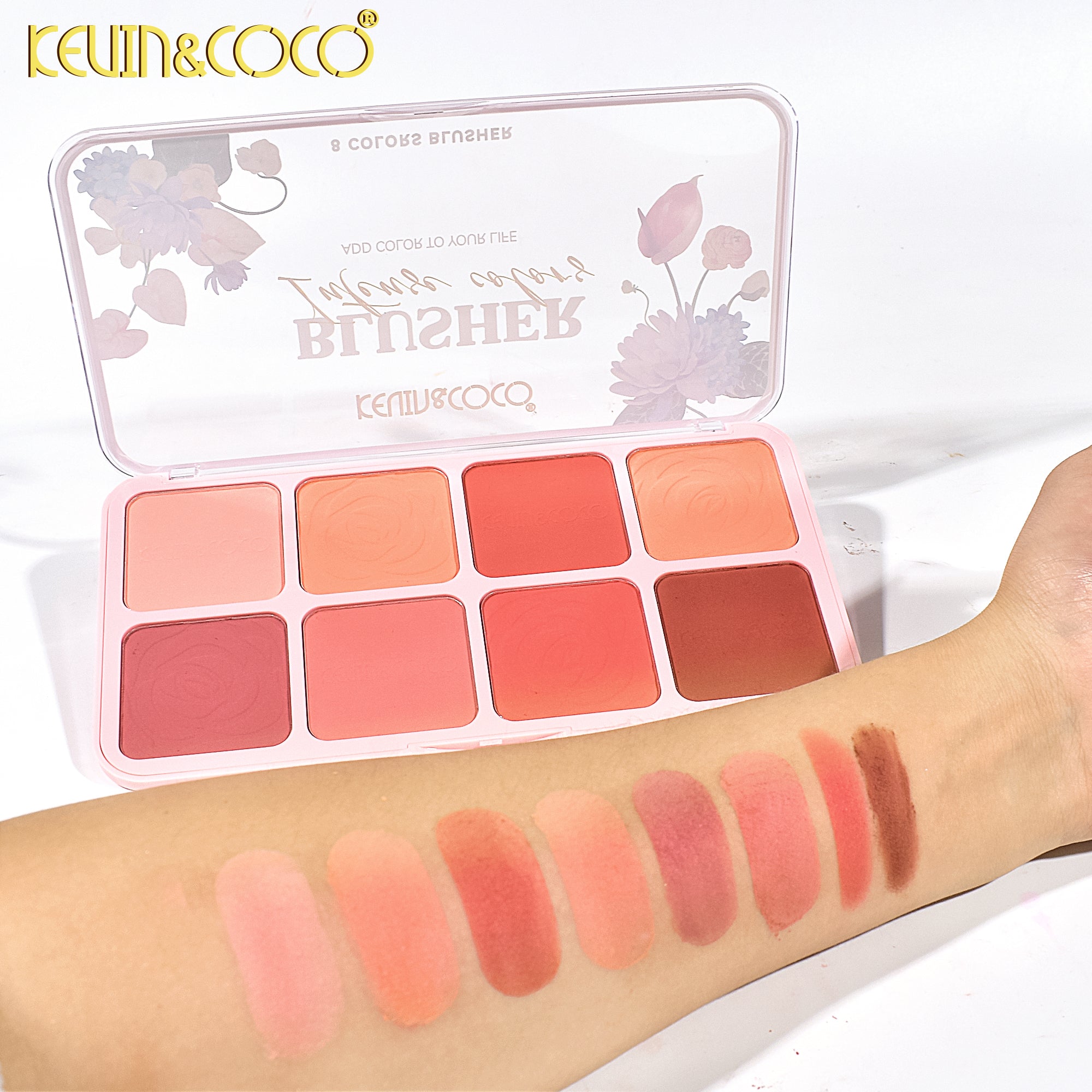 8-Color Rosy Romance Blush Palette (KC245895)