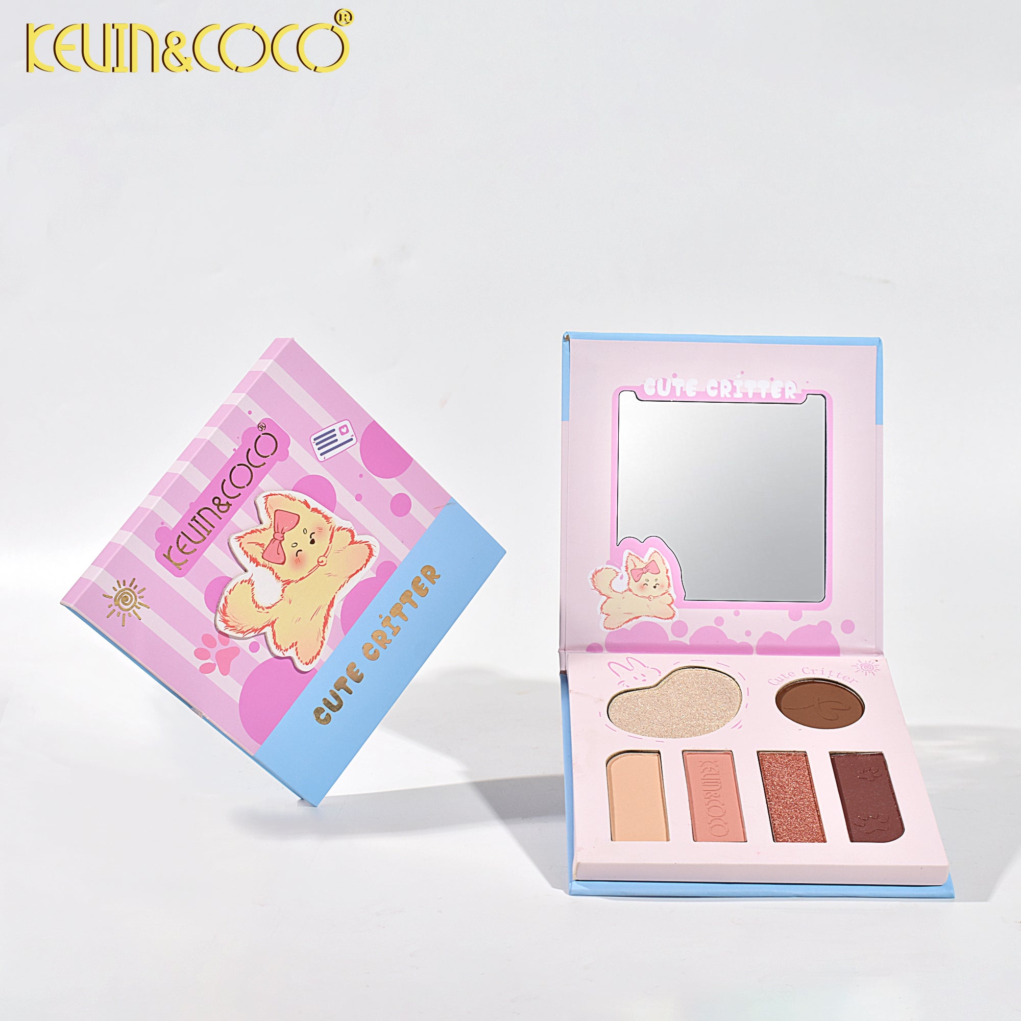 6-Color Cute Critter Eyeshadow Palette - Blue(KC246212)