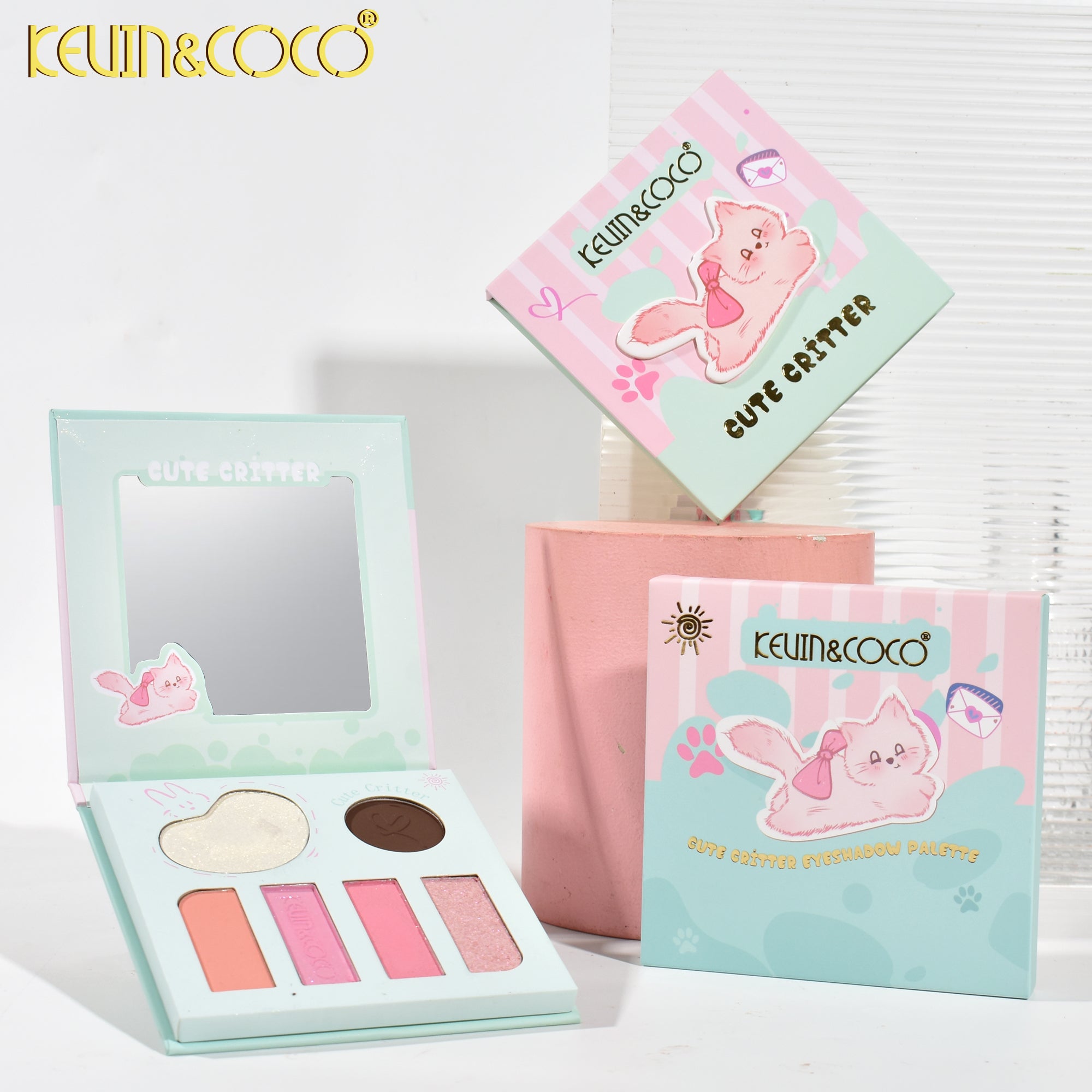 Cute Critter Eyeshadow Palette: Green Display Set - 12 PCS( KC247271)