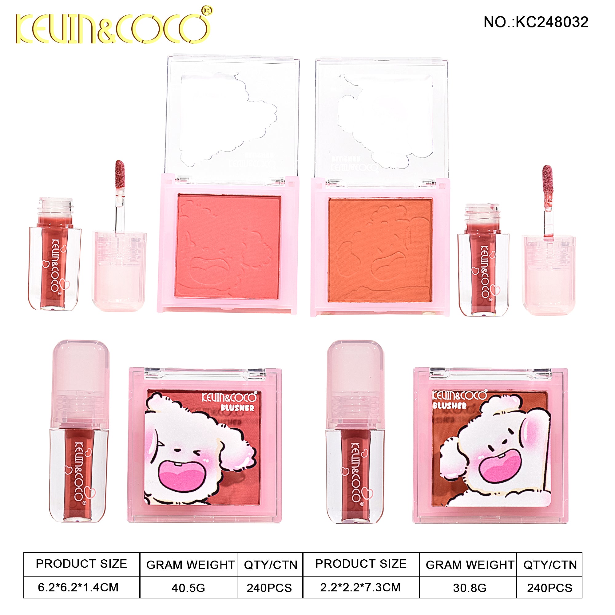 Hug Doggies Blush & Lip Gloss Set (KC248032)