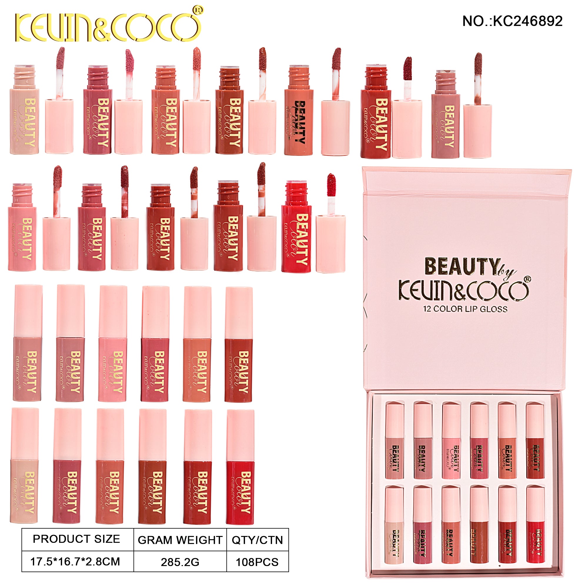 12-Color Lip Gloss Dream Set (KC246892)