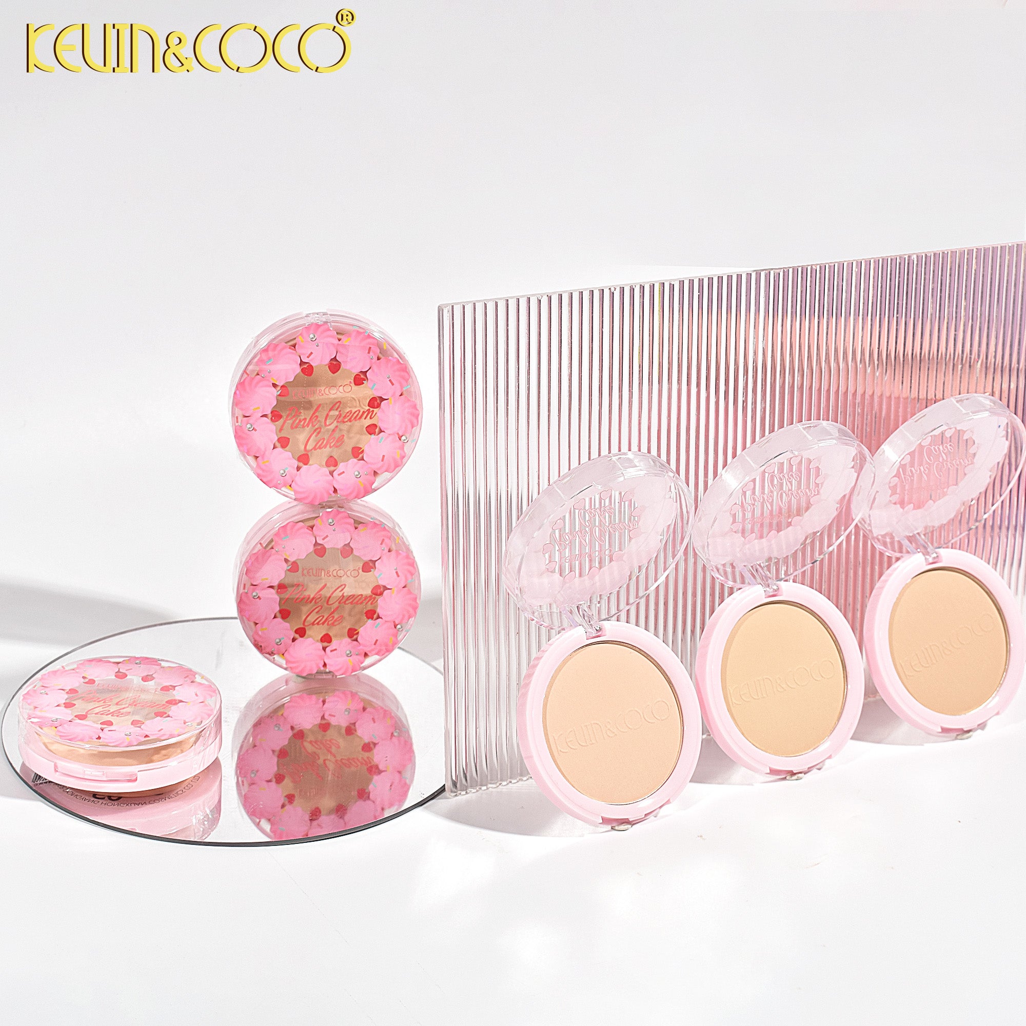 3-Color Cream Cake Pressed Powder (KC246199)