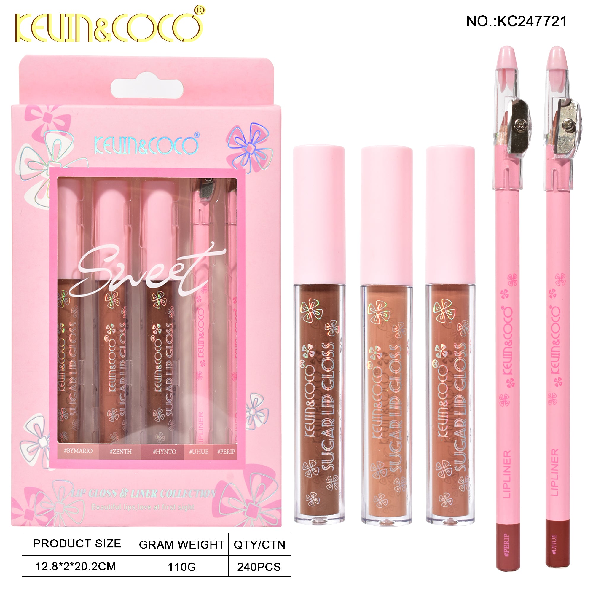 Wildflower Wonder Lip Kit DISPLAY SET - 6 PCS (KC247721) | KEVIN&COCO