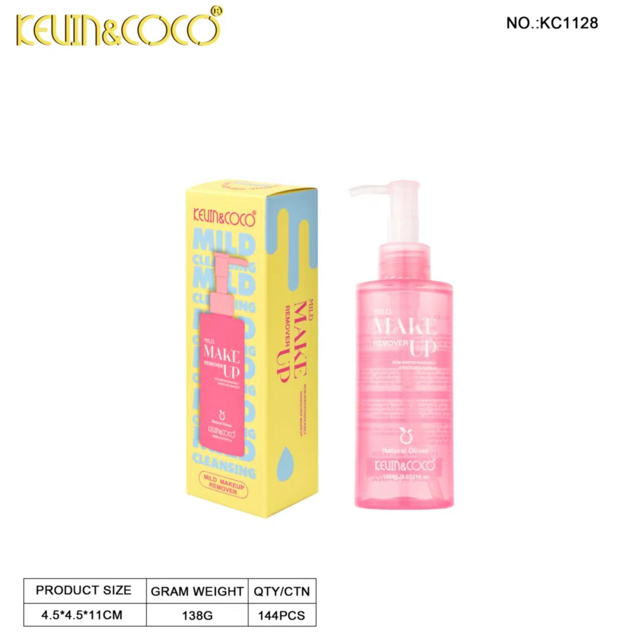Plant-Based Cleansing Oil – Gentle & Effective Makeup Remover Display - 12PCS（KC1128）