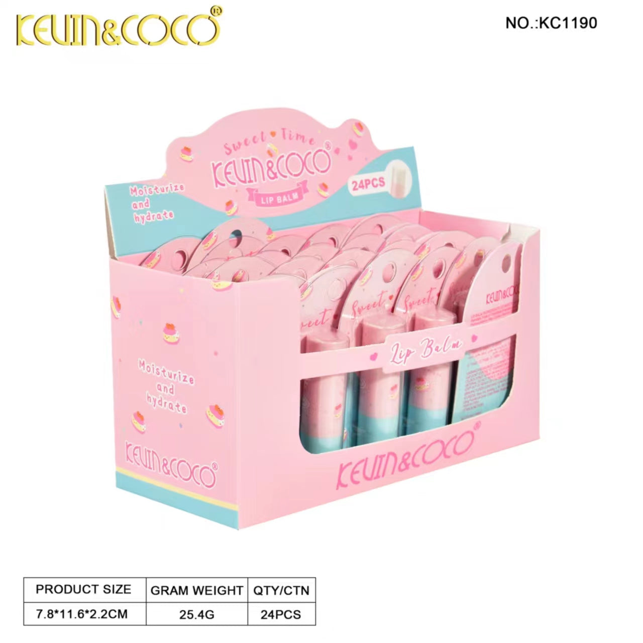 NaiFu Lip Balm Display-24PCS(KC1190) | KEVIN&COCO