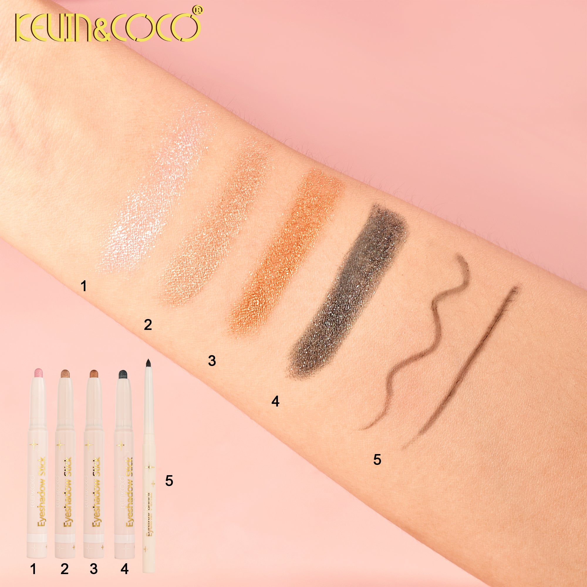 Starlight Eyeshadow Stick Set – 4 Color Collection - Display 24 PCS (KC1036)