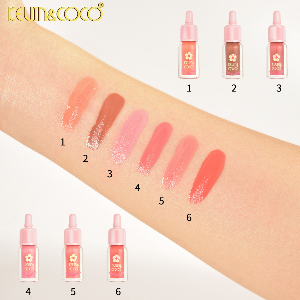 Fruity Sweet Dream Flower Lip Gloss Display - 24PCS(KC1206 Fruity Sweet Dream Flower Lip Gloss Display - 24PCS(KC1206