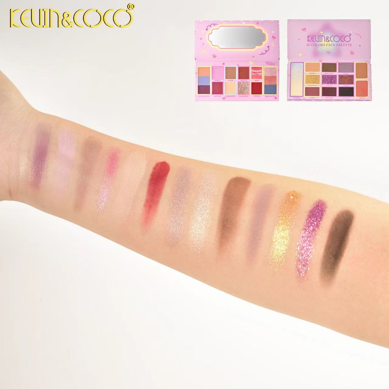 DreamWeaver Express 26-Color Eyeshadow Palette Display - 6PCS