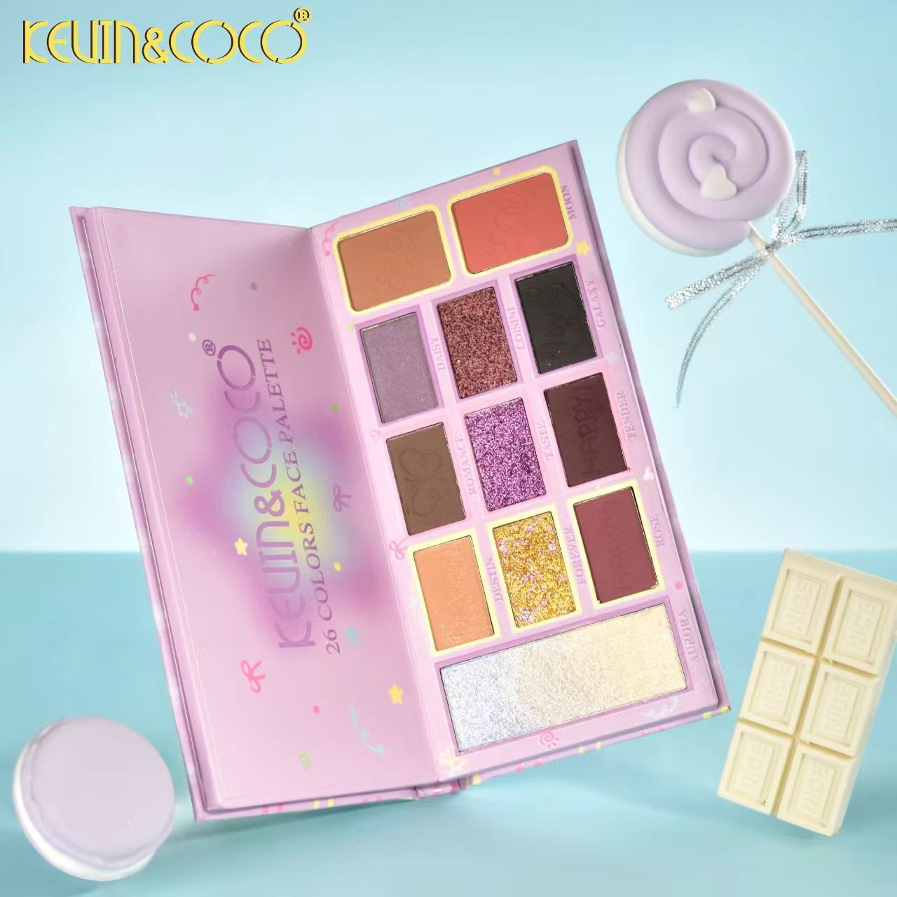 DreamWeaver Express 26-Color Eyeshadow Palette Display - 6PCS