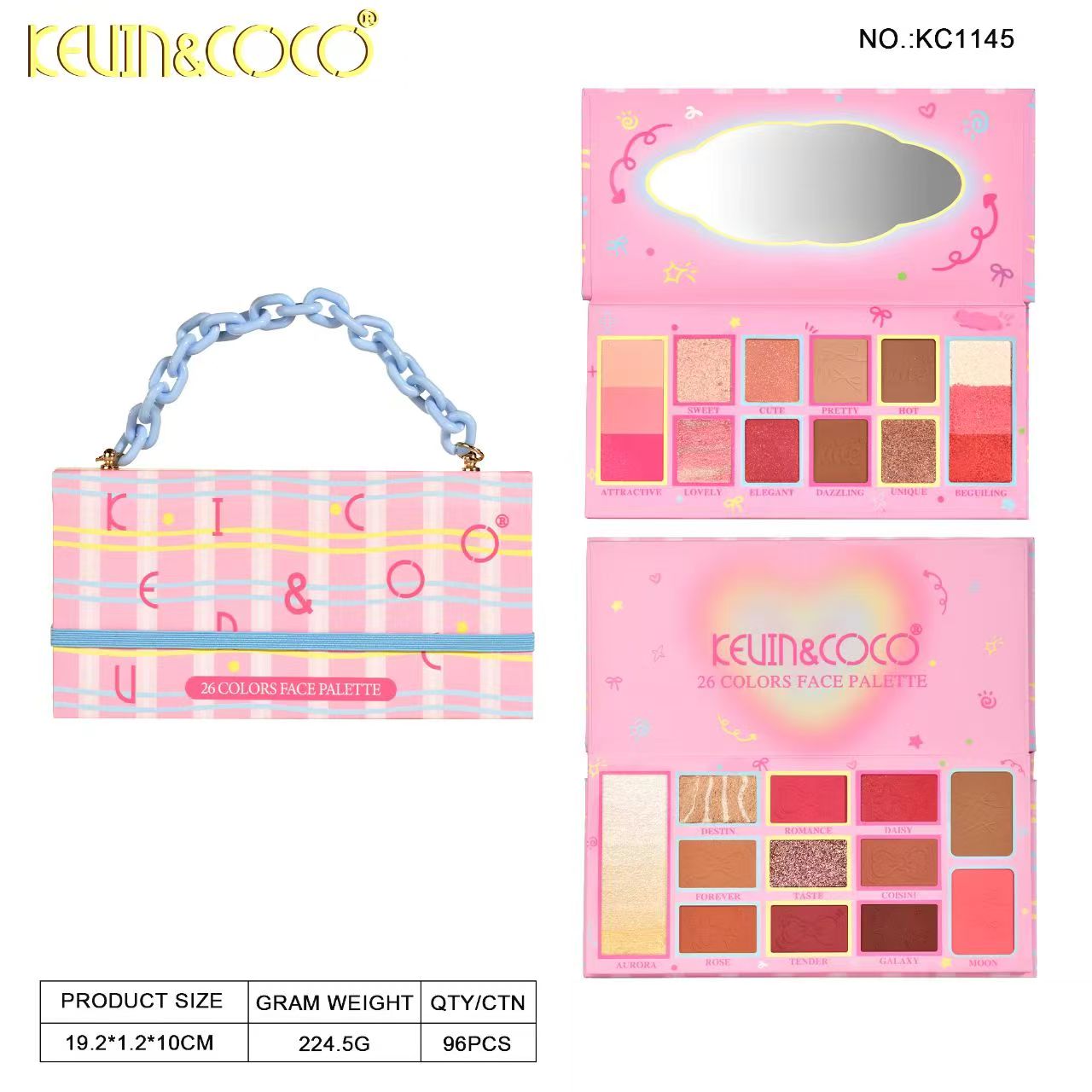 DreamWeaver Express 26-Color Eyeshadow Palette Displa - 6PCS