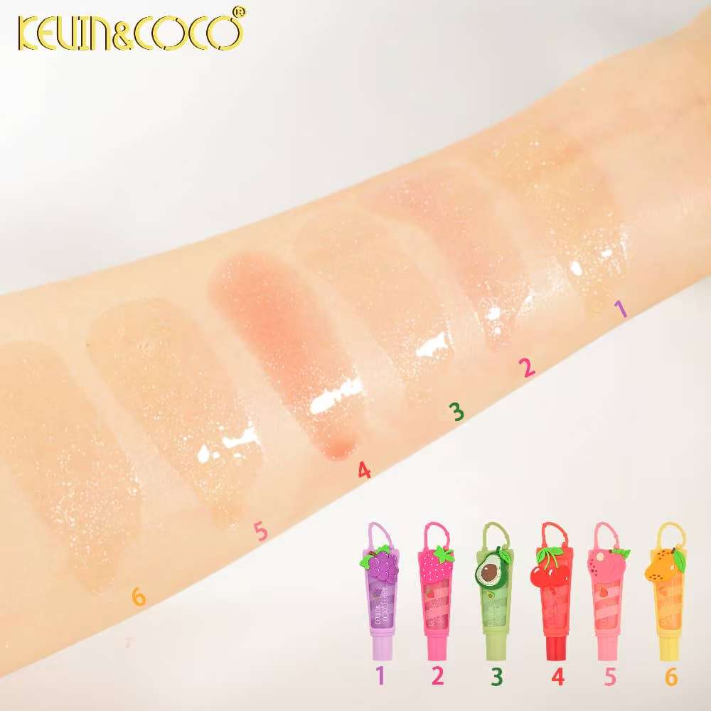Fruit Shine Pearl Lip Gloss Display - 36PCS (KC1345) | KEVIN&COCO
