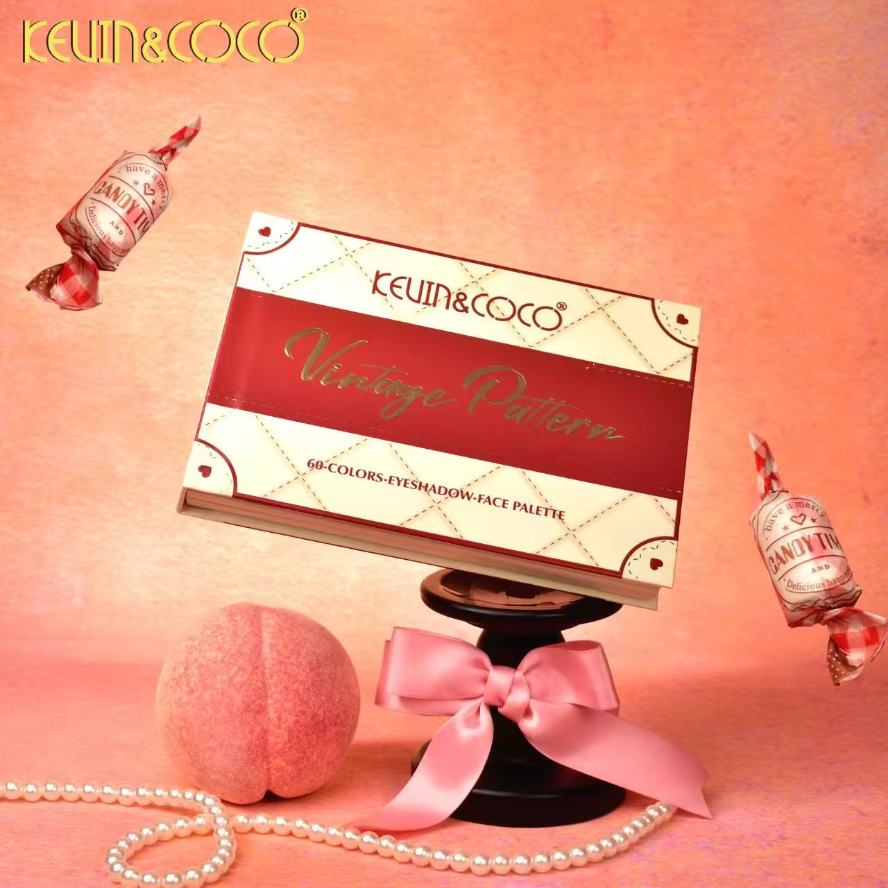 60-Color Tartan Eyeshadow Palette Display - 6PCS(KC1113)