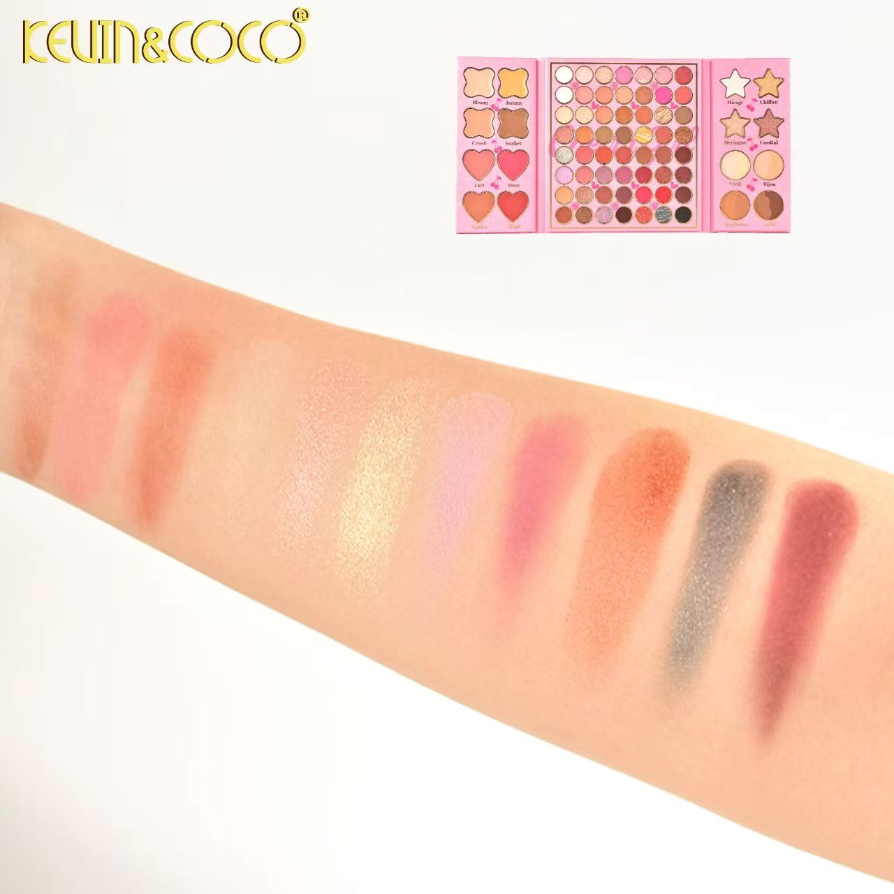 72-Color Sweet &Cool Cherry Face Makeup Palette - 6PCS(KC1240