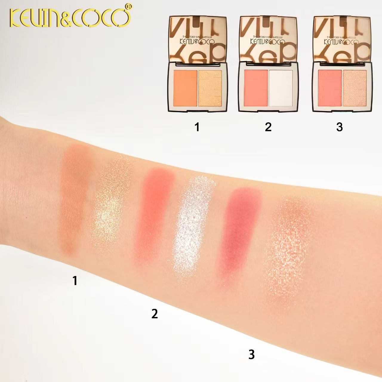 Rebirth Blush & Highlighter Palette Display - 24PCS(KC1111)