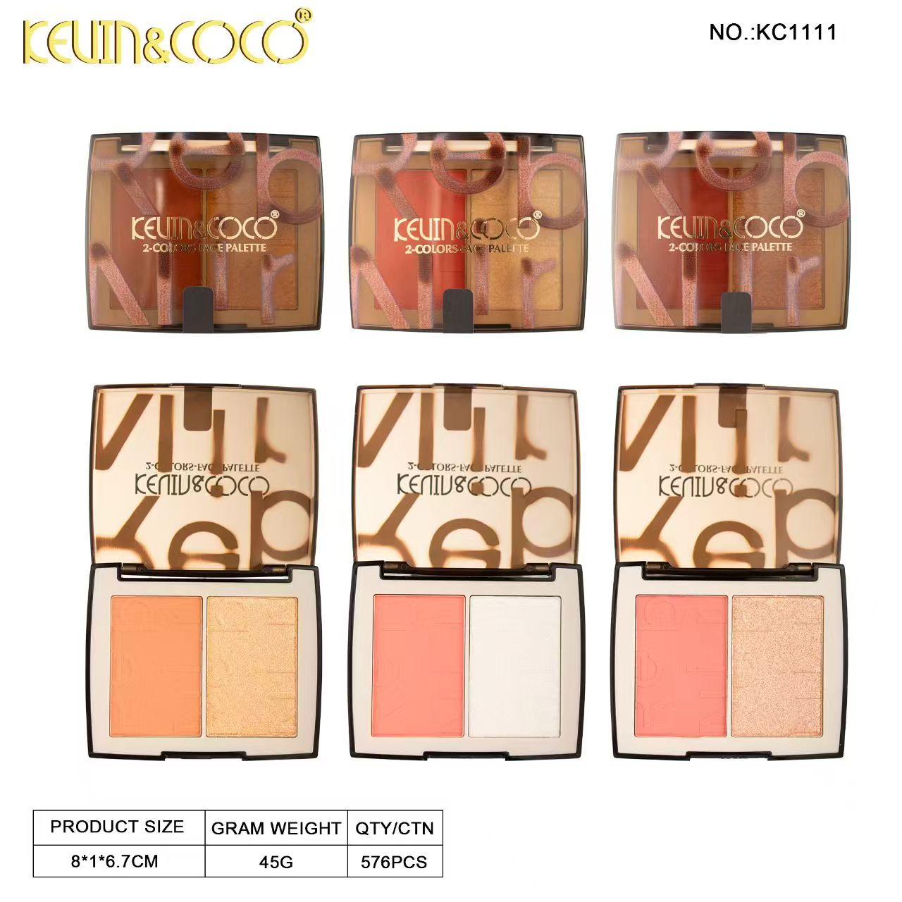 Rebirth Blush & Highlighter Palette Display - 24PCS(KC1111)