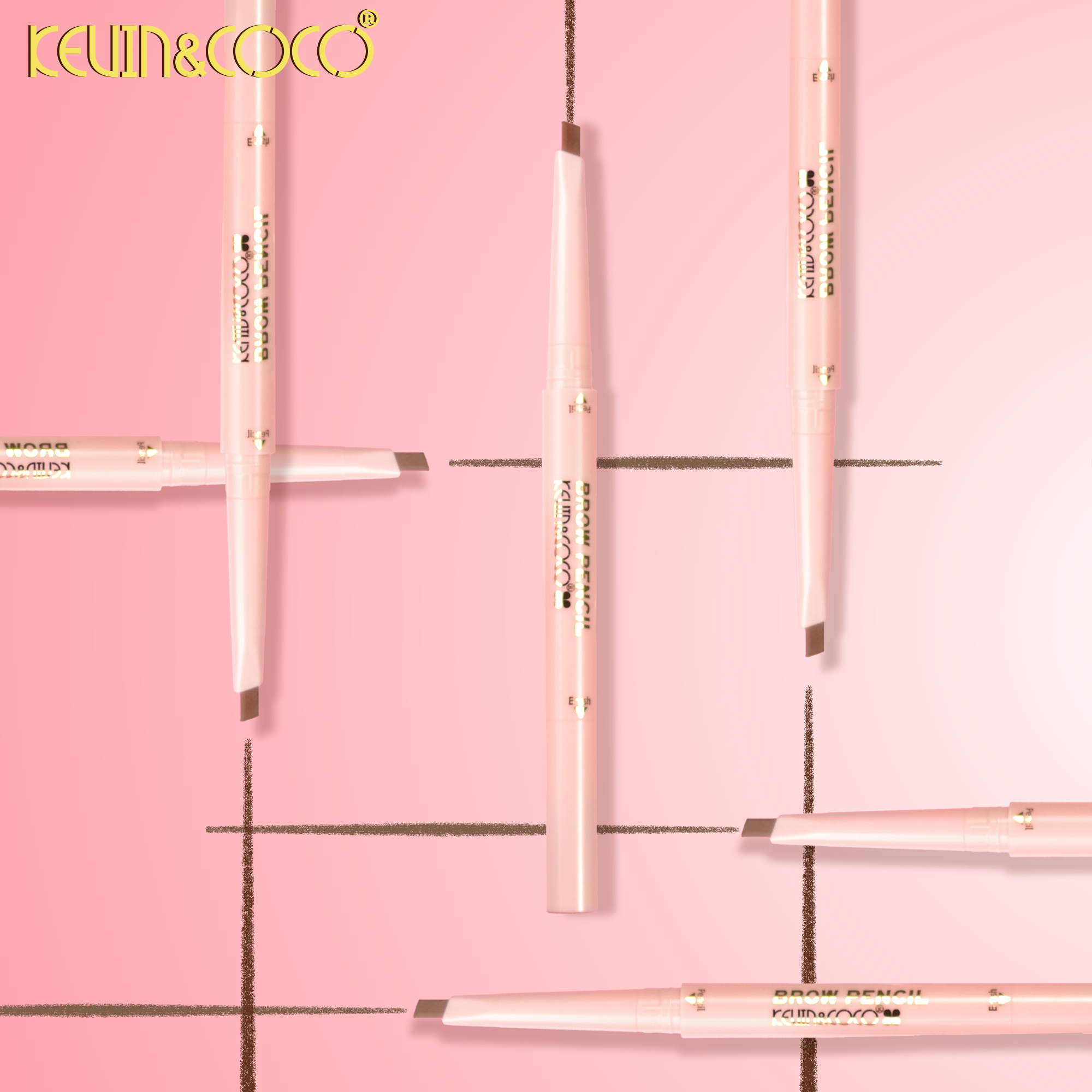 Four-Leaf Clover Triangle Eyebrow Pencil Display - 36PCS(KC248971)