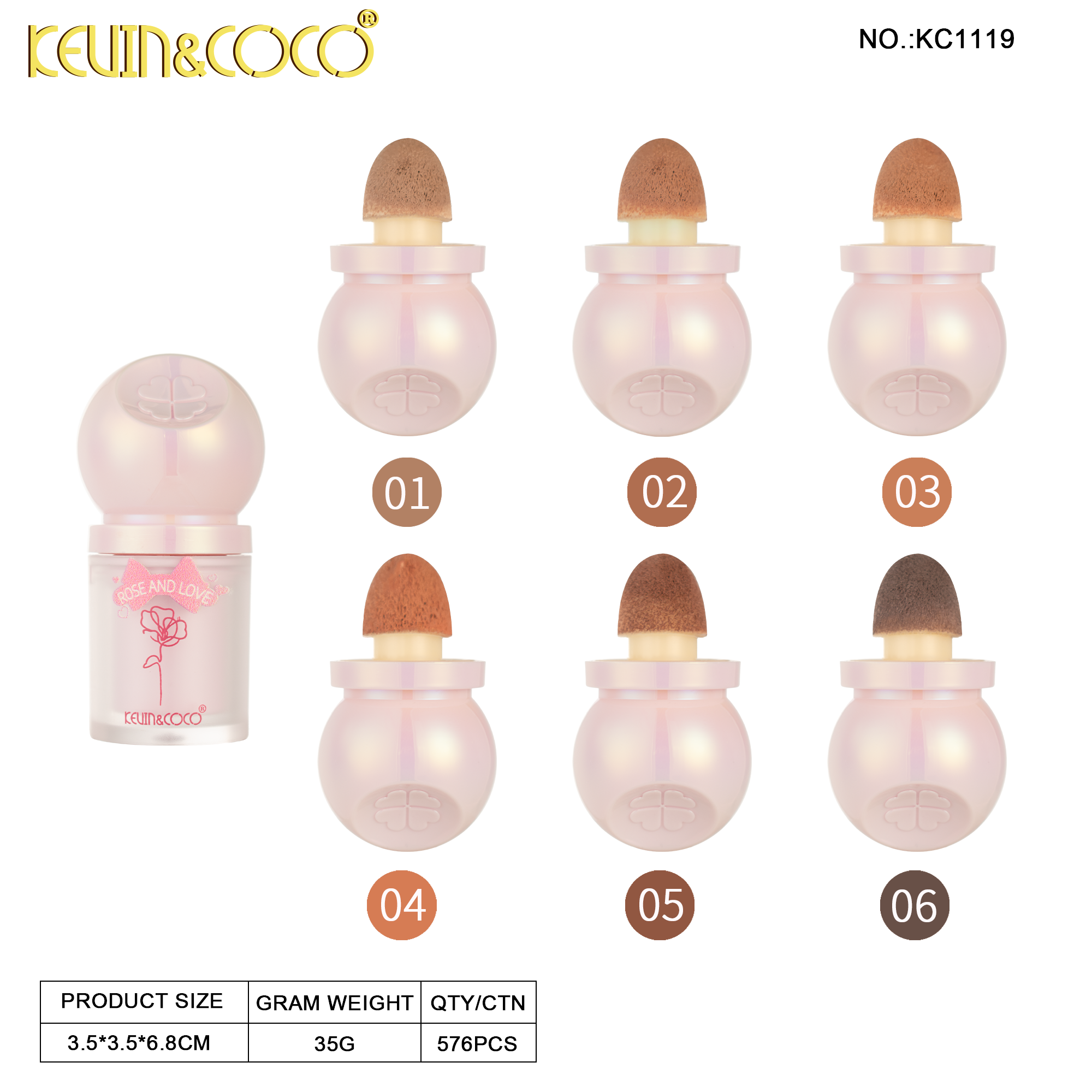 Rose Romance Contouring Liquid Display - 36PCS(KC1199)