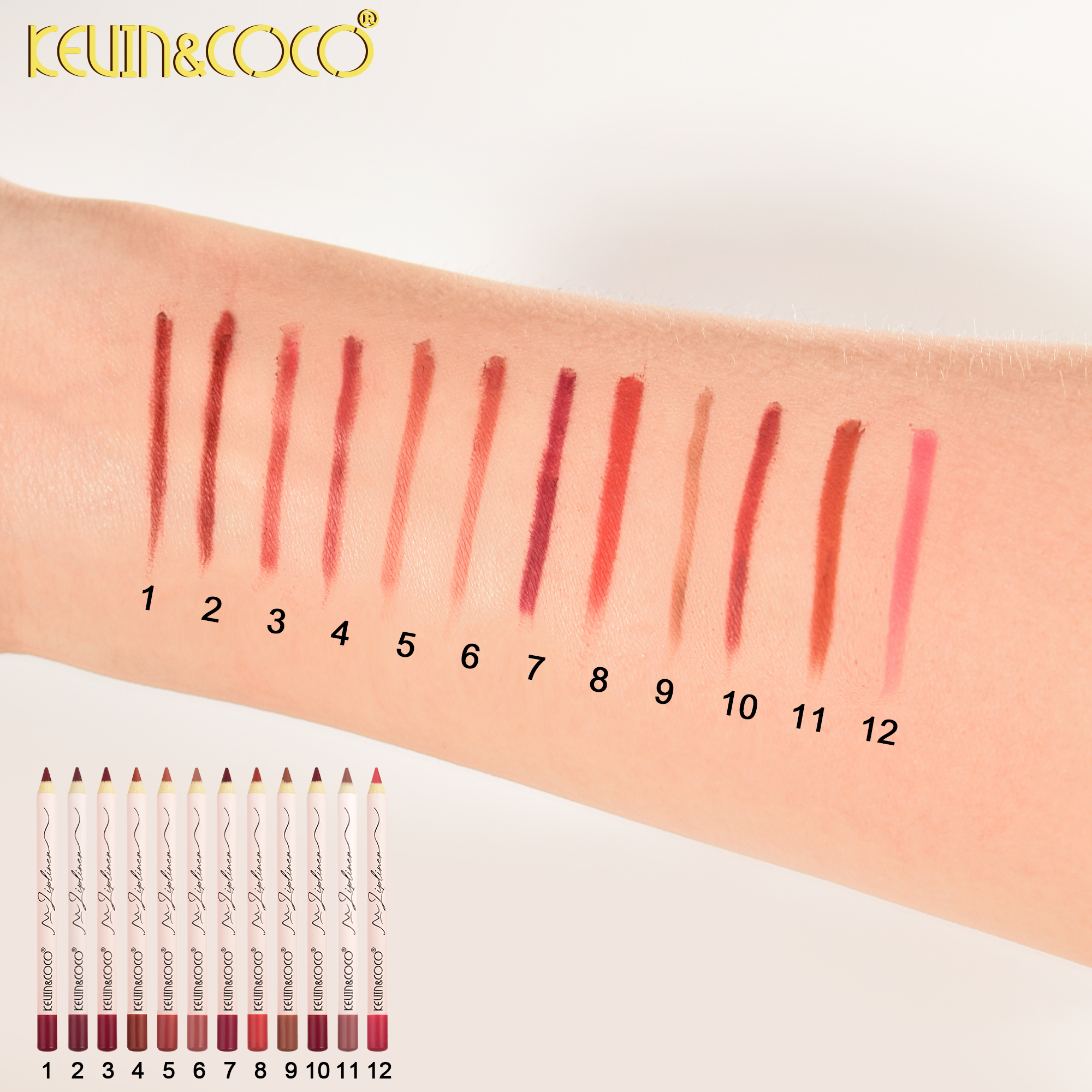 12-Piece Lip Liner Set - 144PCS (KC1231)