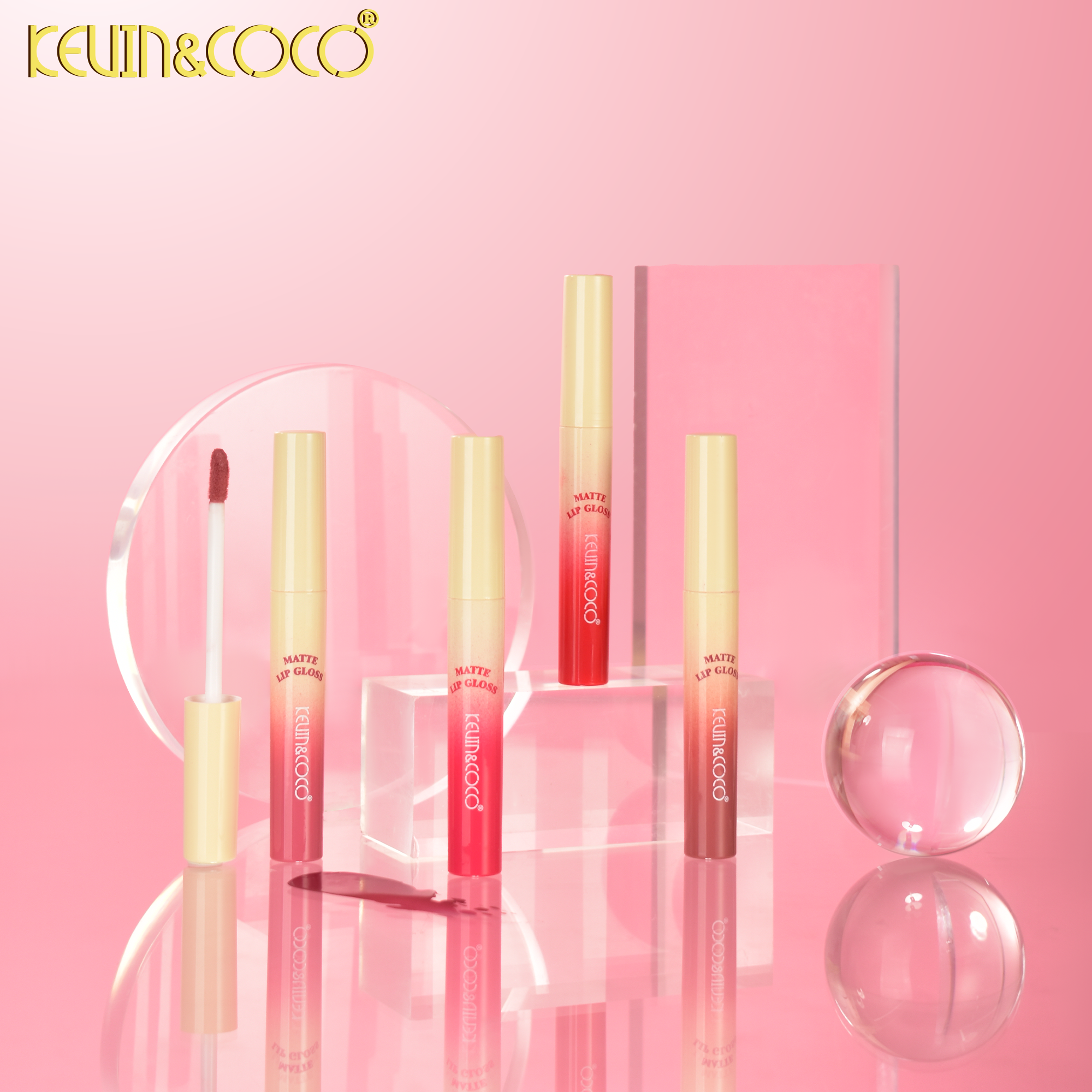 Sweet Persimmon Water-proof  Lip Gloss Display-48PCS(KC1114)