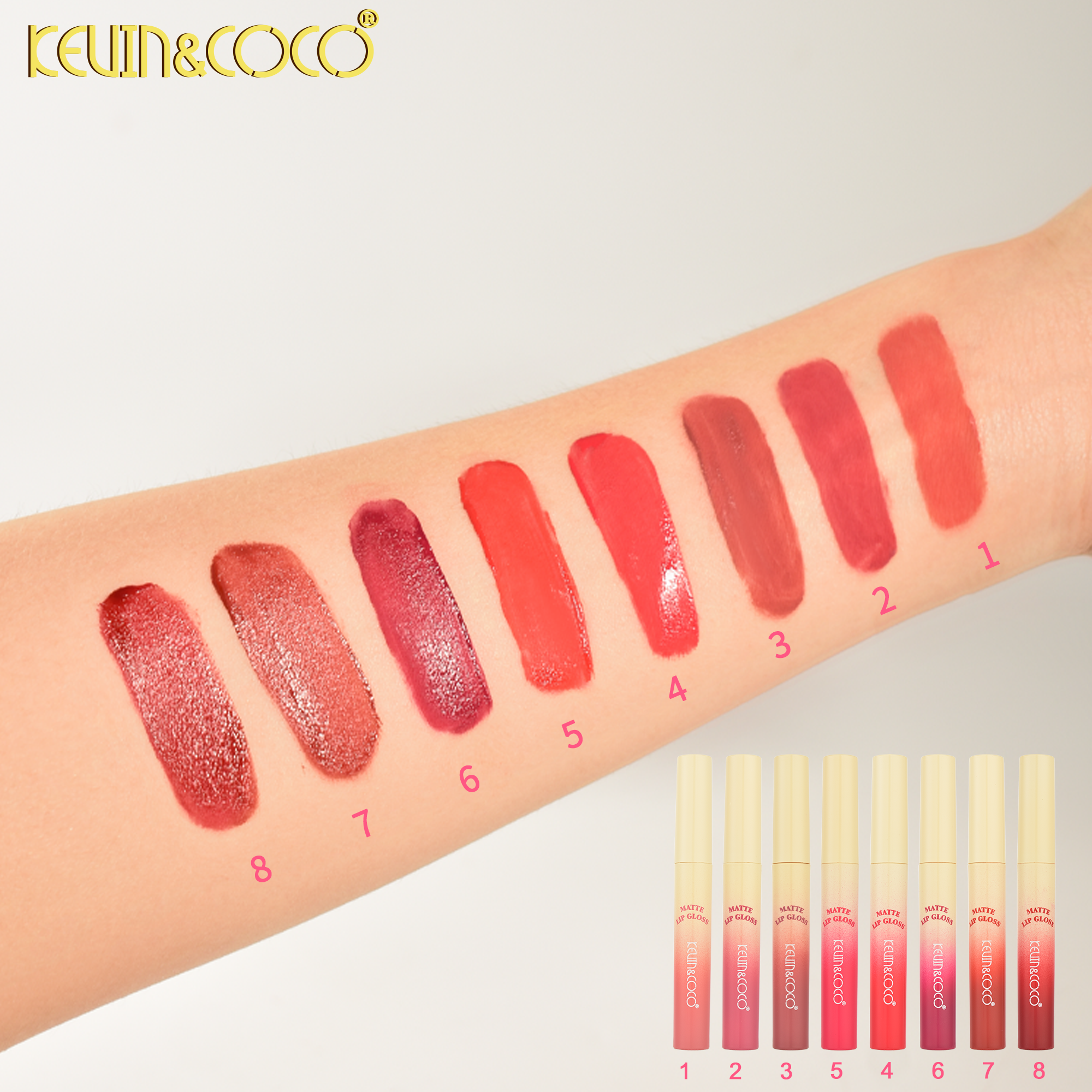 Sweet Persimmon Water-proof  Lip Gloss Display-48PCS(KC1114)