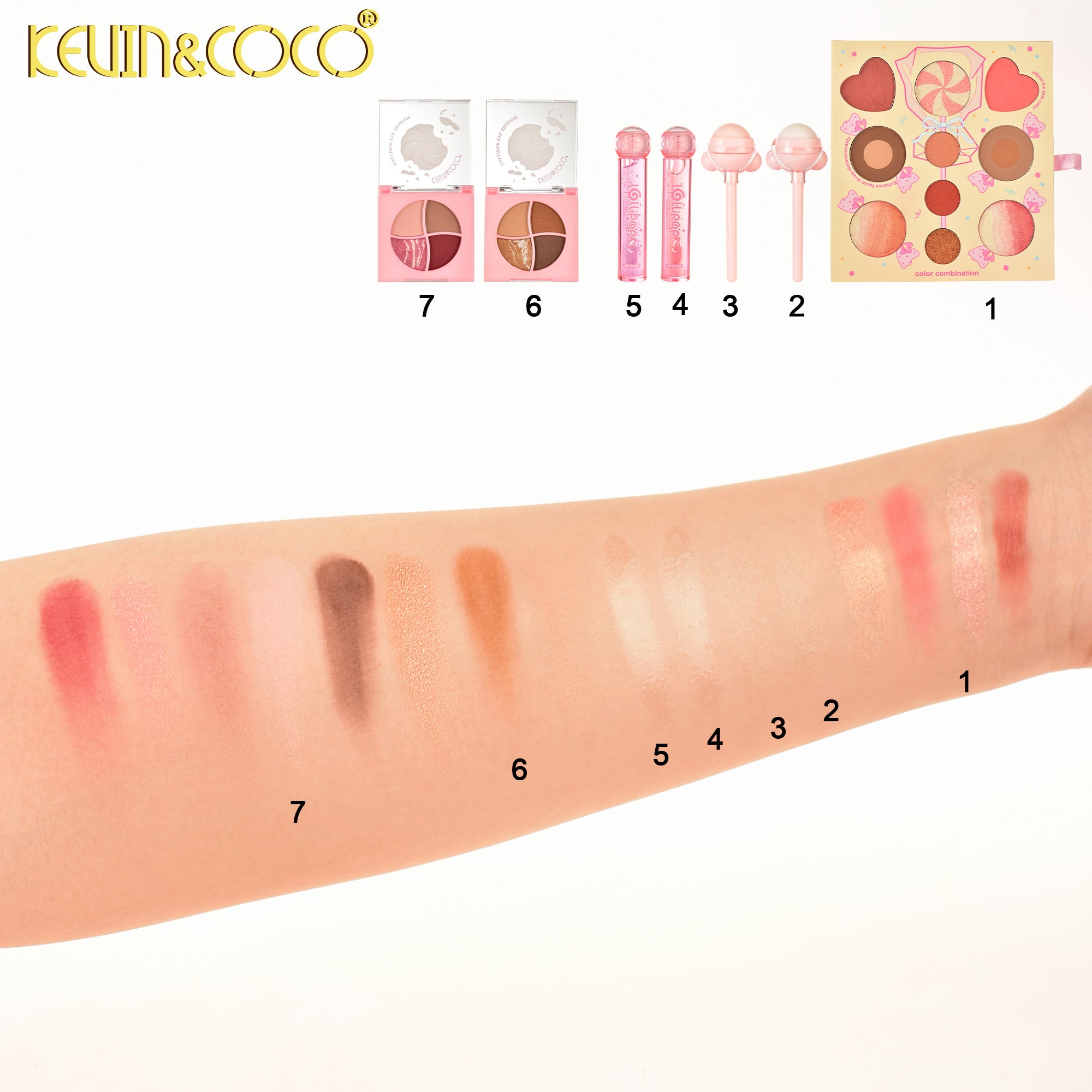 Sweet Bubble All-in-One Lip & Cheek Set-6 PCS (KC1186) | KEVIN&COCO