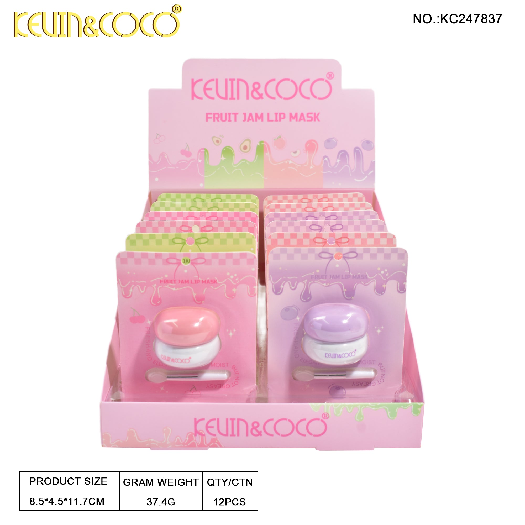 Juicy Glow Lip Mask Display Set - 12 PCS (KC247837) | KEVIN&COCO