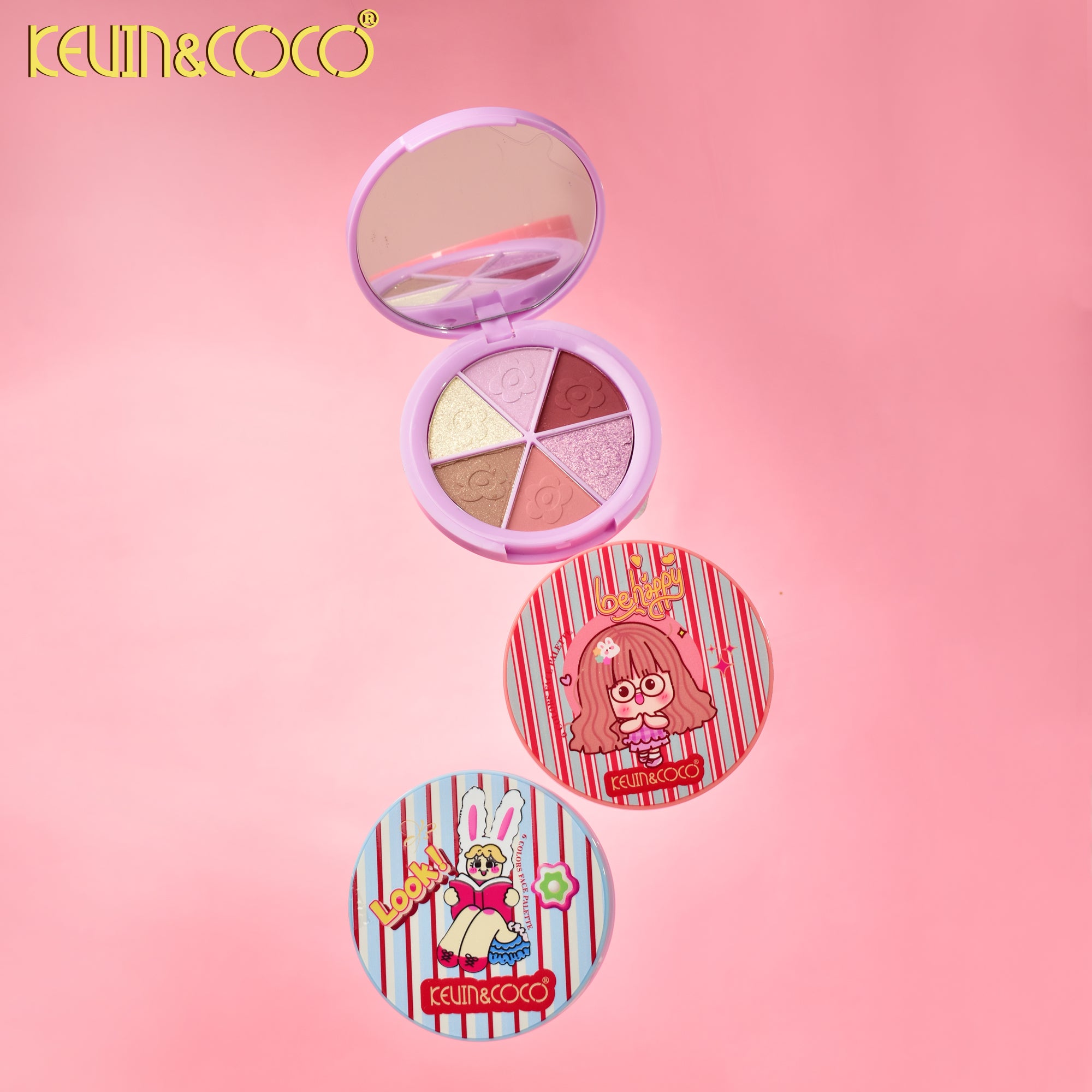 Sunflower 6-Color Eyeshadow Palette Display Set - 24 PCS (KC240371)