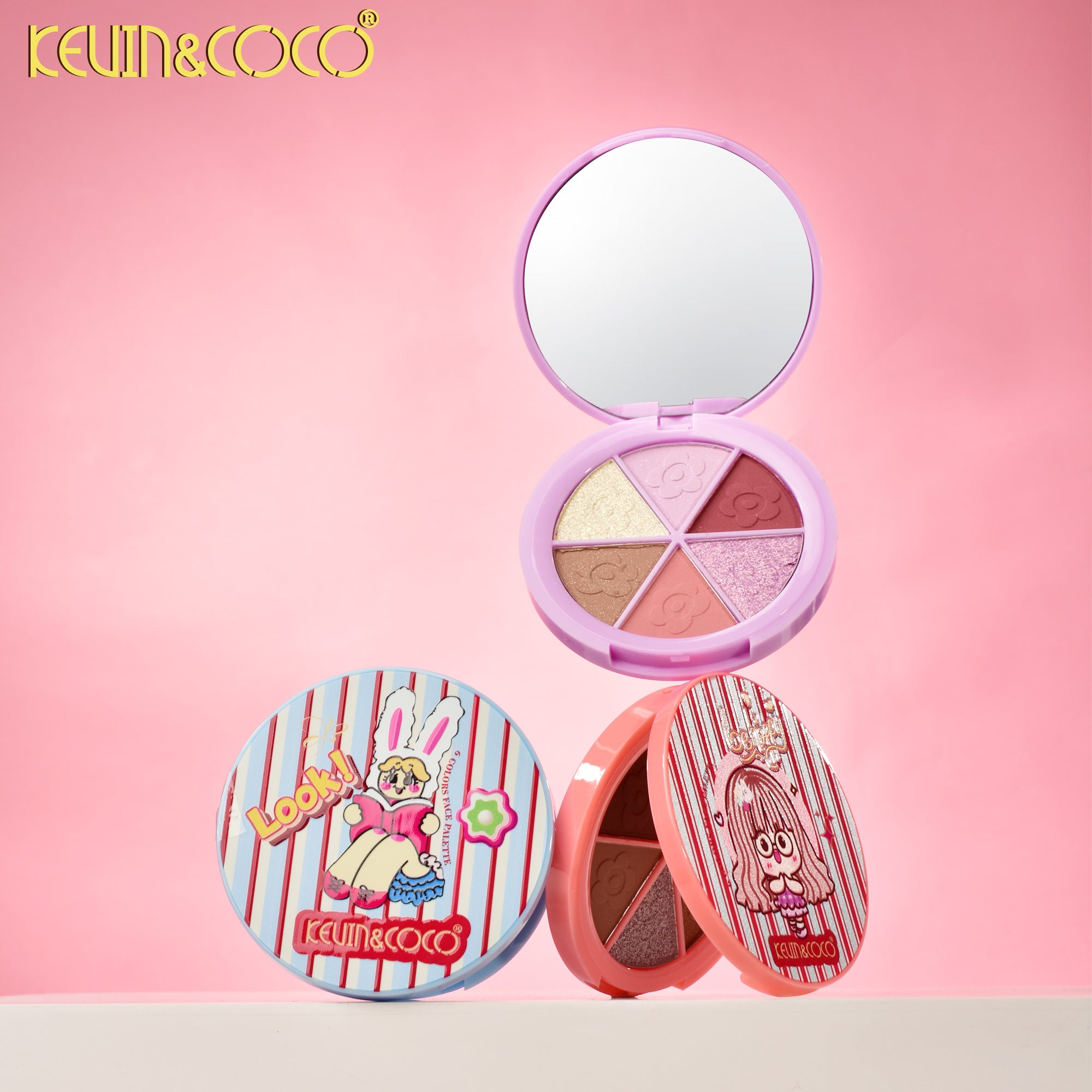 Sunflower 6-Color Eyeshadow Palette Display Set - 24 PCS (KC240371)