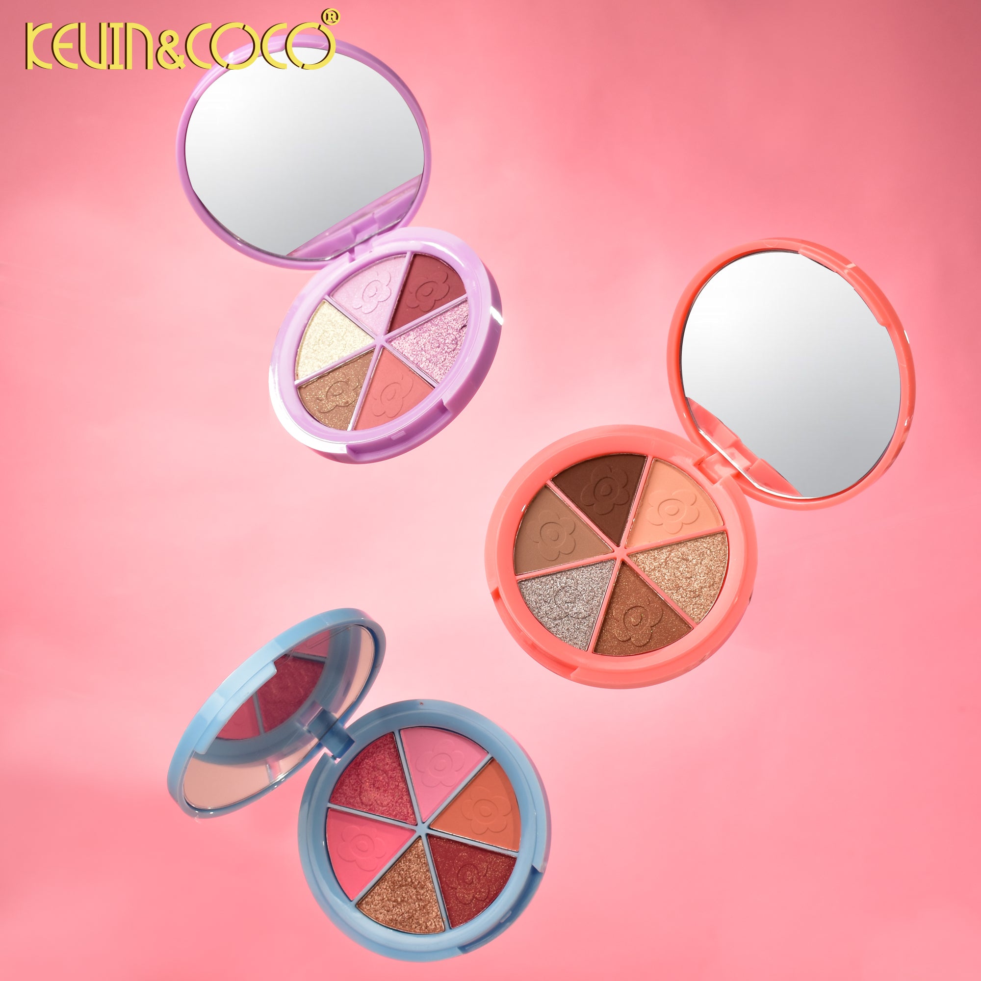 Sunflower 6-Color Eyeshadow Palette Display Set - 24 PCS (KC240371)