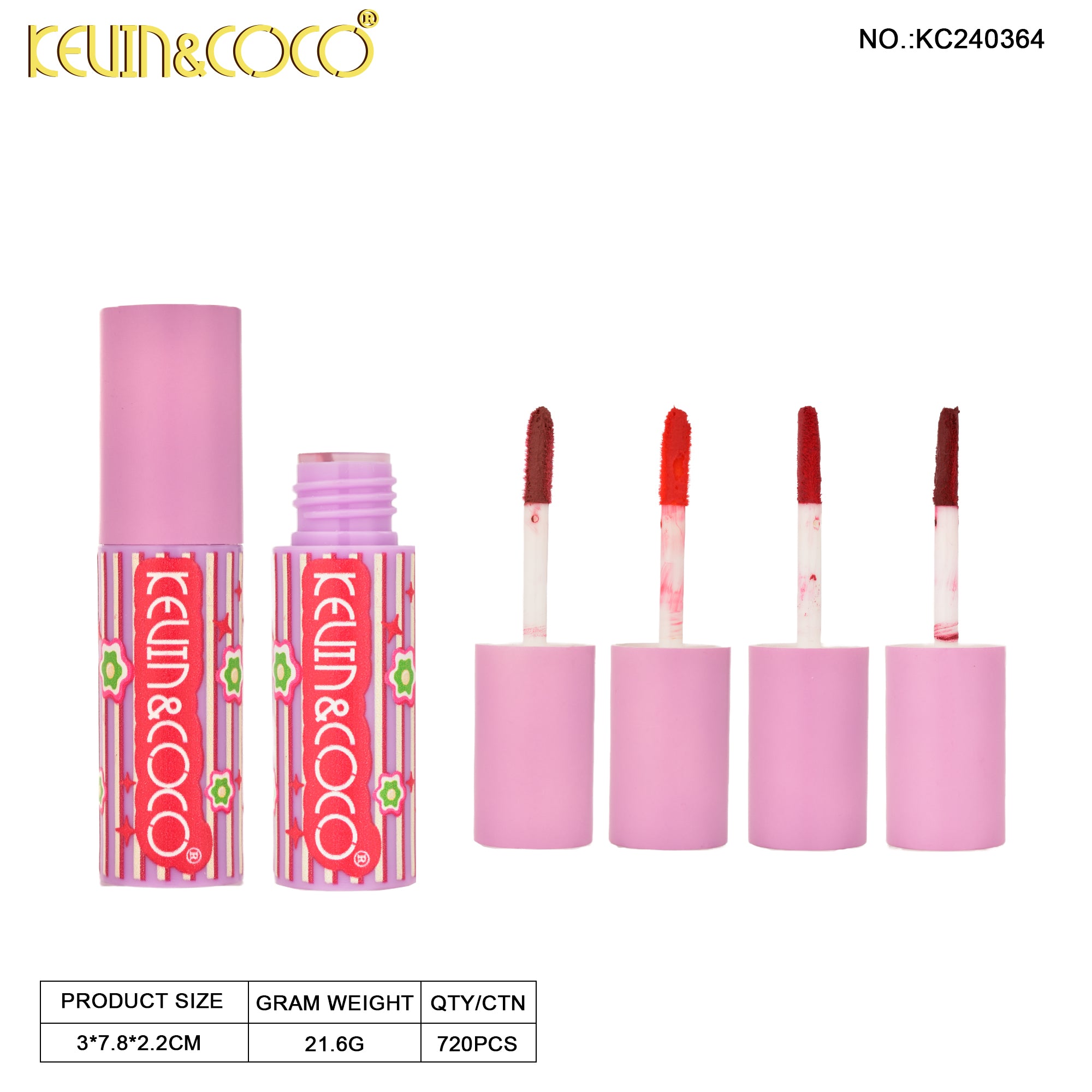 Sunflower lip mud Display Set - 36 PCS (KC240364)