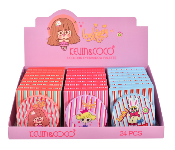 Sunflower 6-Color Eyeshadow Palette Display Set - 24 PCS (KC240371)