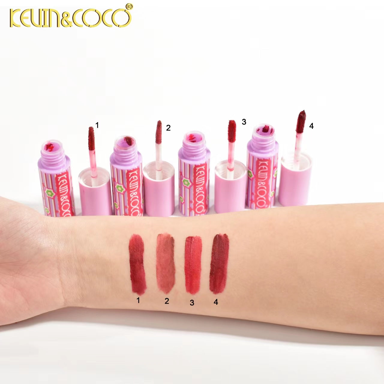 Sunflower lip mud Display Set - 36 PCS (KC240364) | KEVIN&COCO
