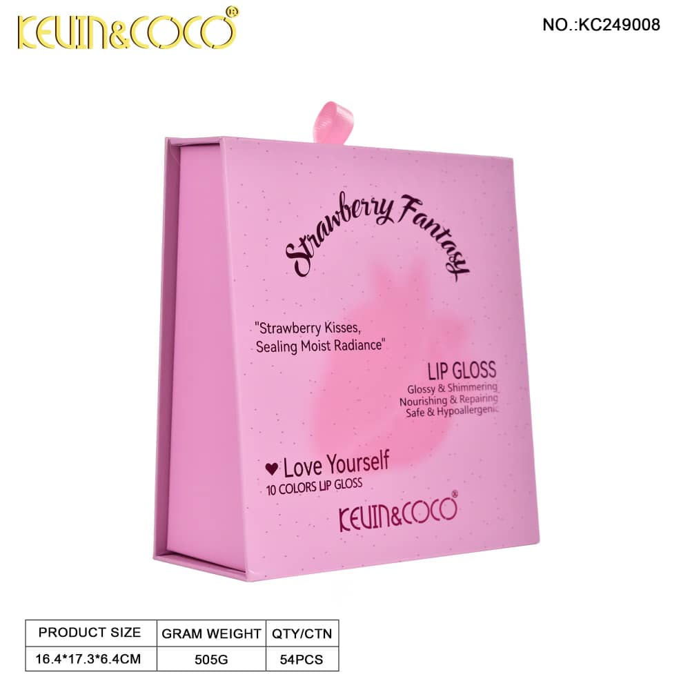 Strawberry Dream 10-Color Lip Gloss Set pack - 6 pcs (KC249008