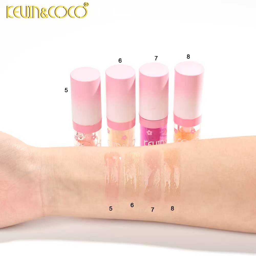 Springtime Floral Lip Oil Mini Kit Display Set - 6 PCS (KC248728