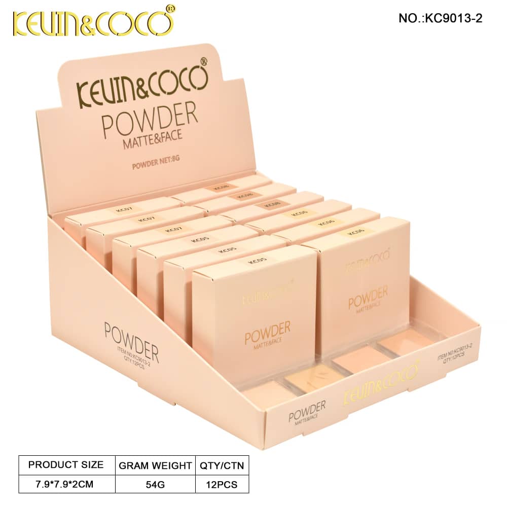Silky Matt Powder Display Set - 12 PCS (KC9013-2) | KEVIN&COCO