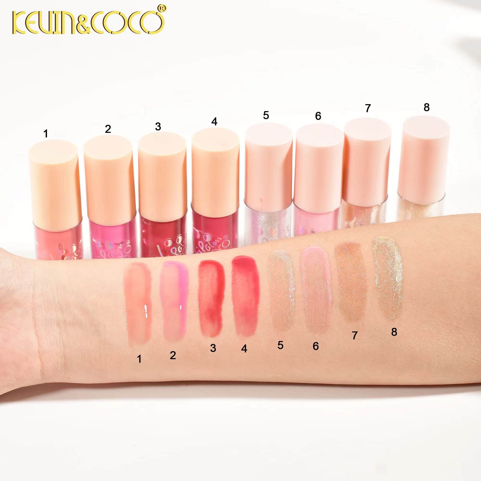 Flavor Wonderland 8-Piece Lip Glaze display set - 6 pcs (KC1006