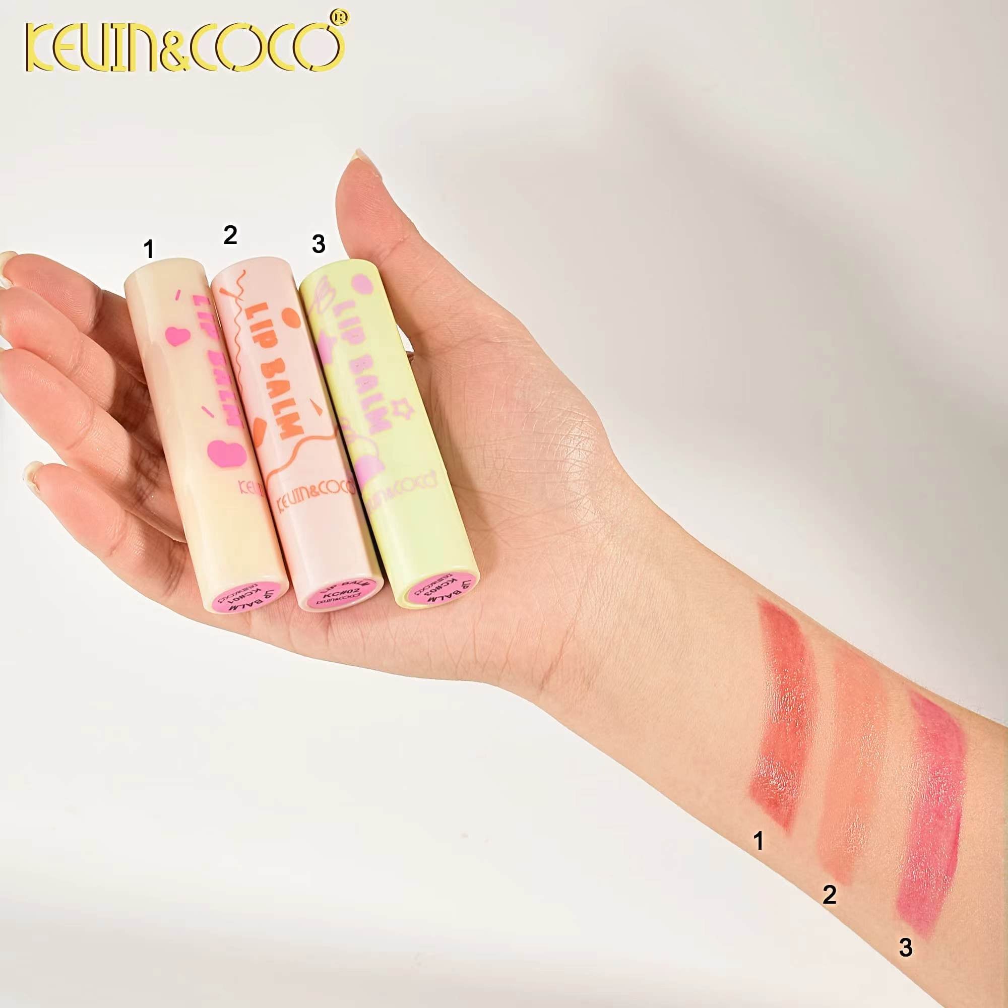 Shimmer & Misten Lip Balm DISPLAY SET - 12 PCS (KC248810) | KEVIN&COCO
