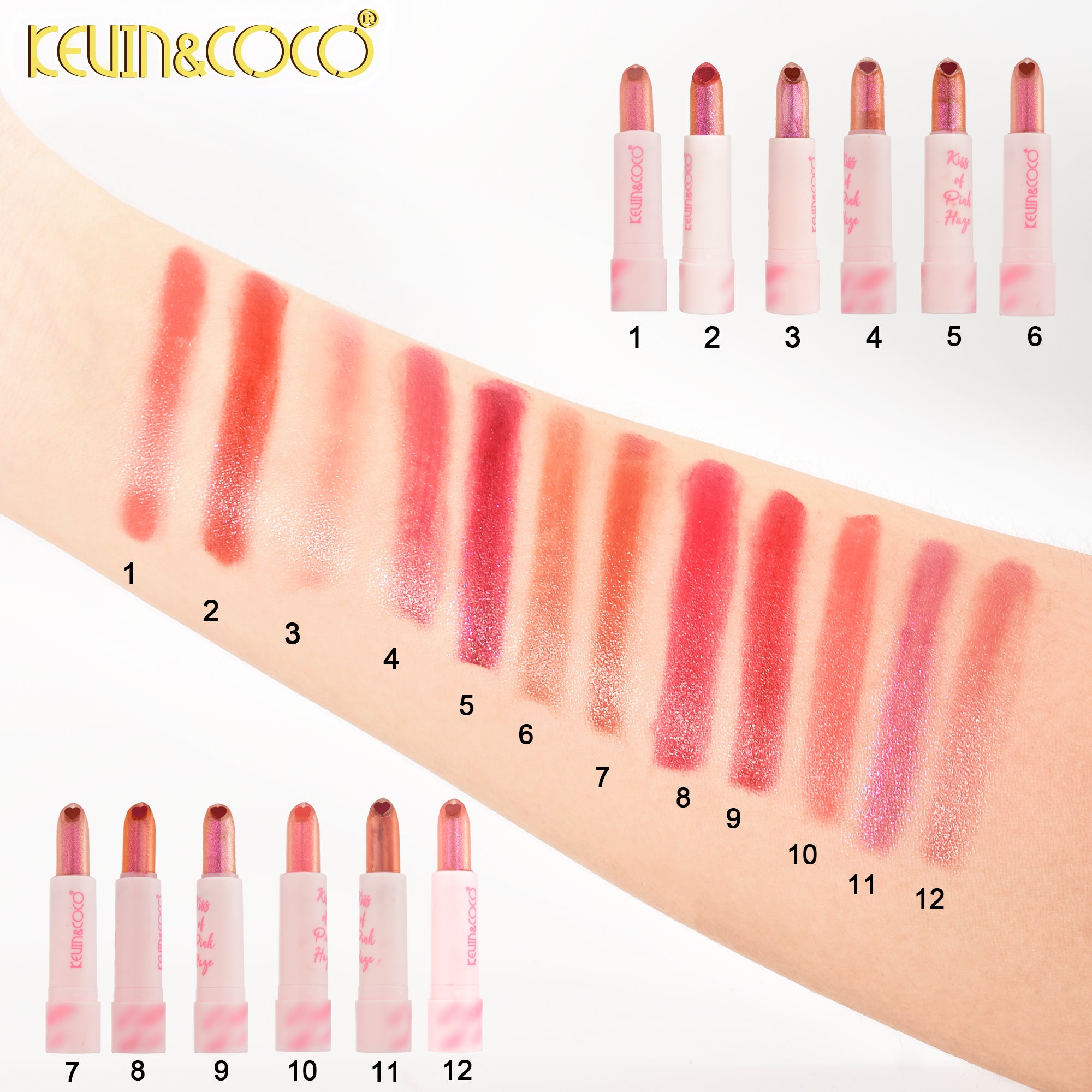 Crème Verse · Glass Heart Lip Lacquer dispaly set - 24 pcs