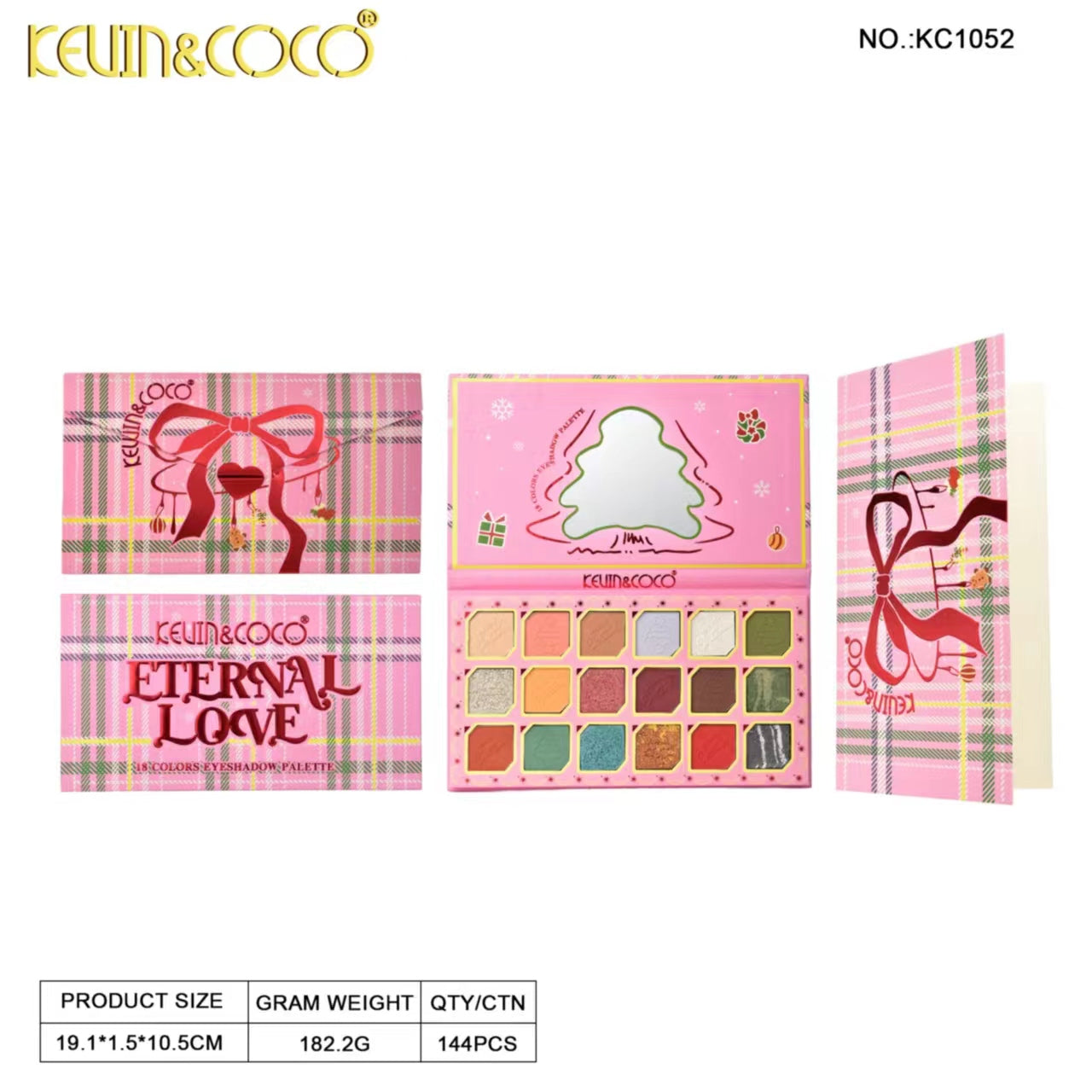 Merry & Bright Pearl 18 Eyeshadow Palette-12PCS（KC1052）