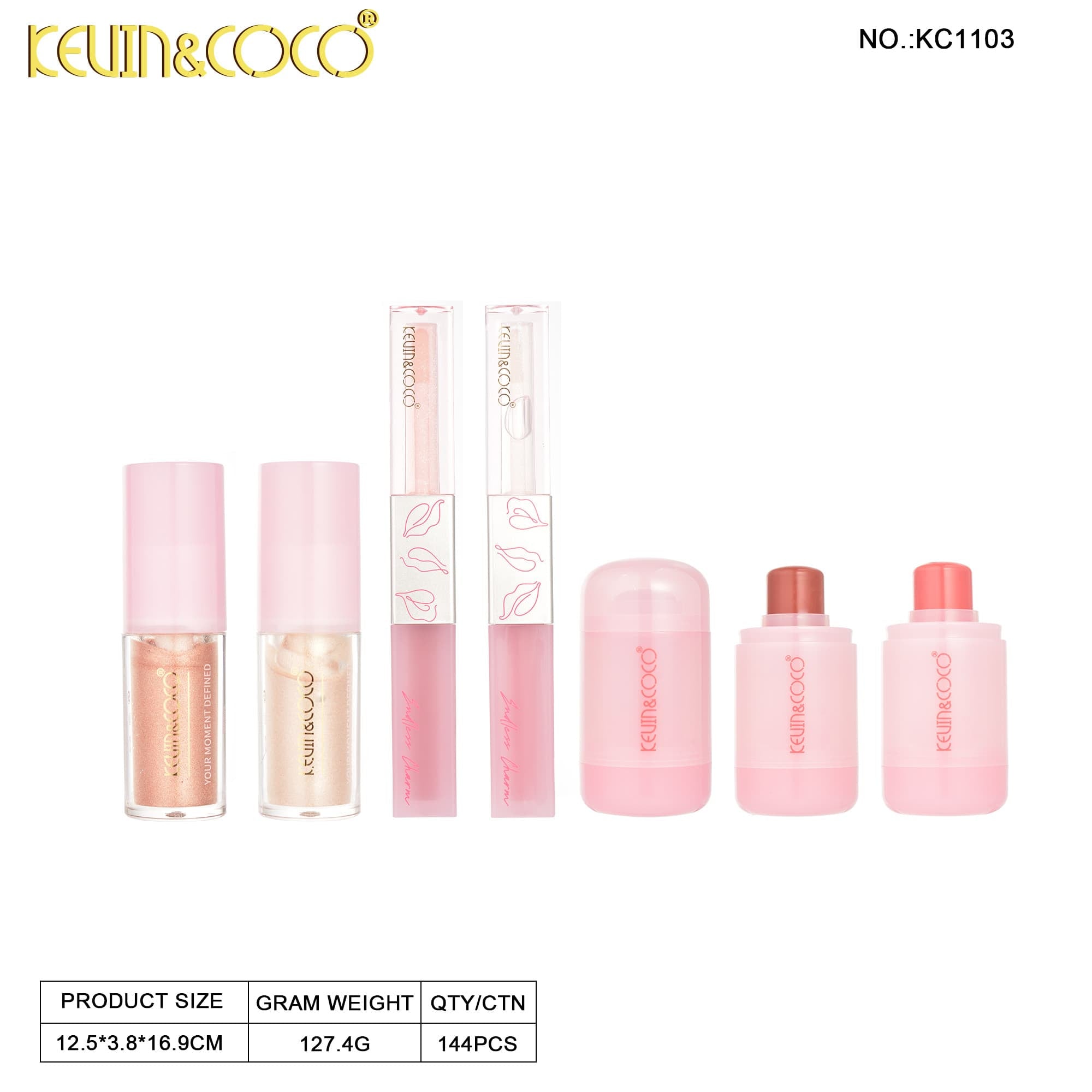 Pudding Pop Lip Set Display-12PCS（KC1105） | KEVIN&COCO