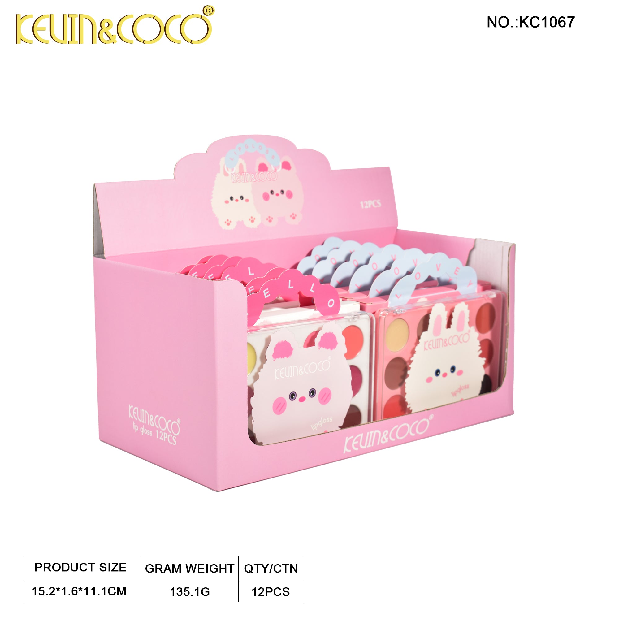 LIP CREAM デラックスボックスセット Pet Me Pretty 12 Lip Cream Palette display set - 12 pcs (KC1067