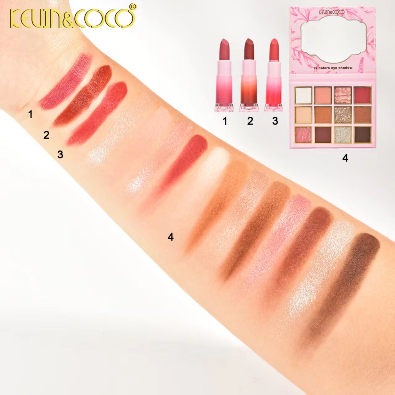 Dreamy Scent  Lip & Shadow Set - 12 PCS (KC1090)