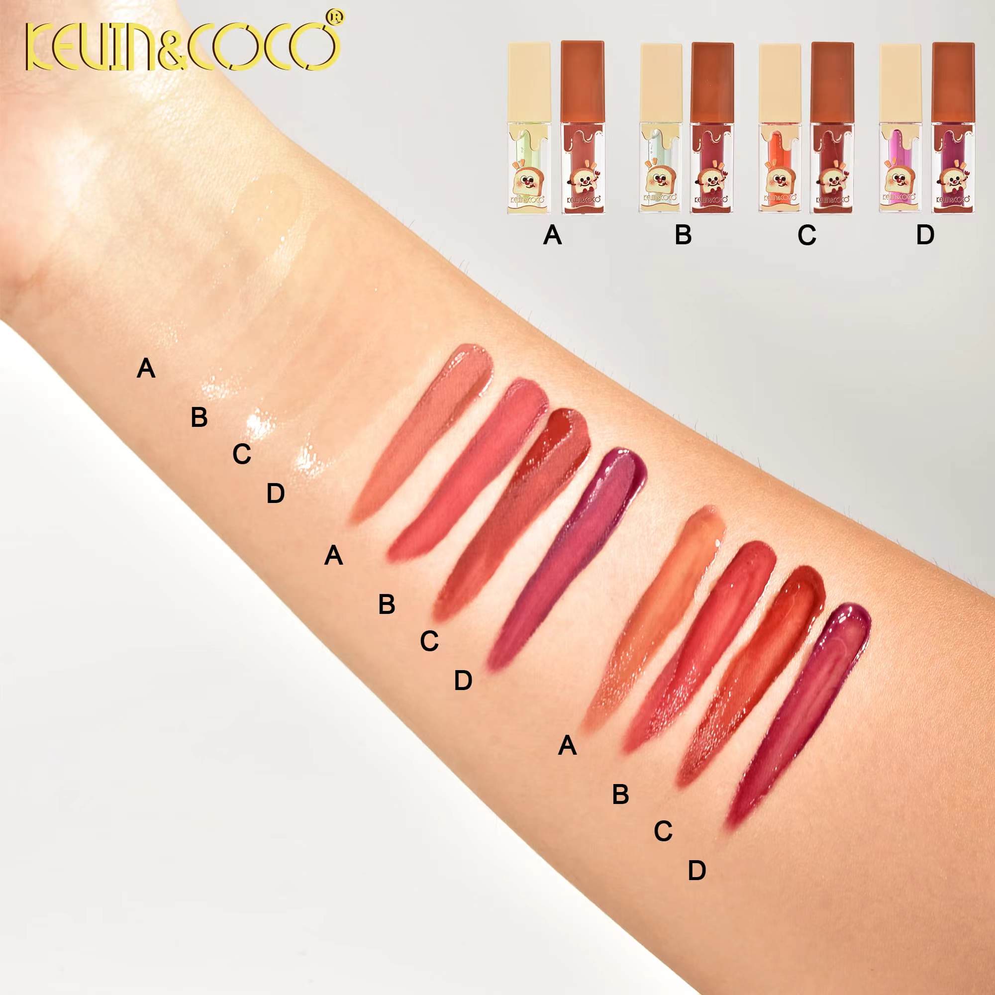 2 IN 1 Toast Art Lip Gloss（KC1095） | KEVIN&COCO
