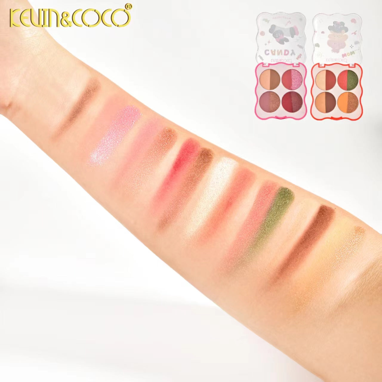 4-Color Dual-Tone Animal Candy Eyeshadow Palette display set - 12 pcs (KC1010）