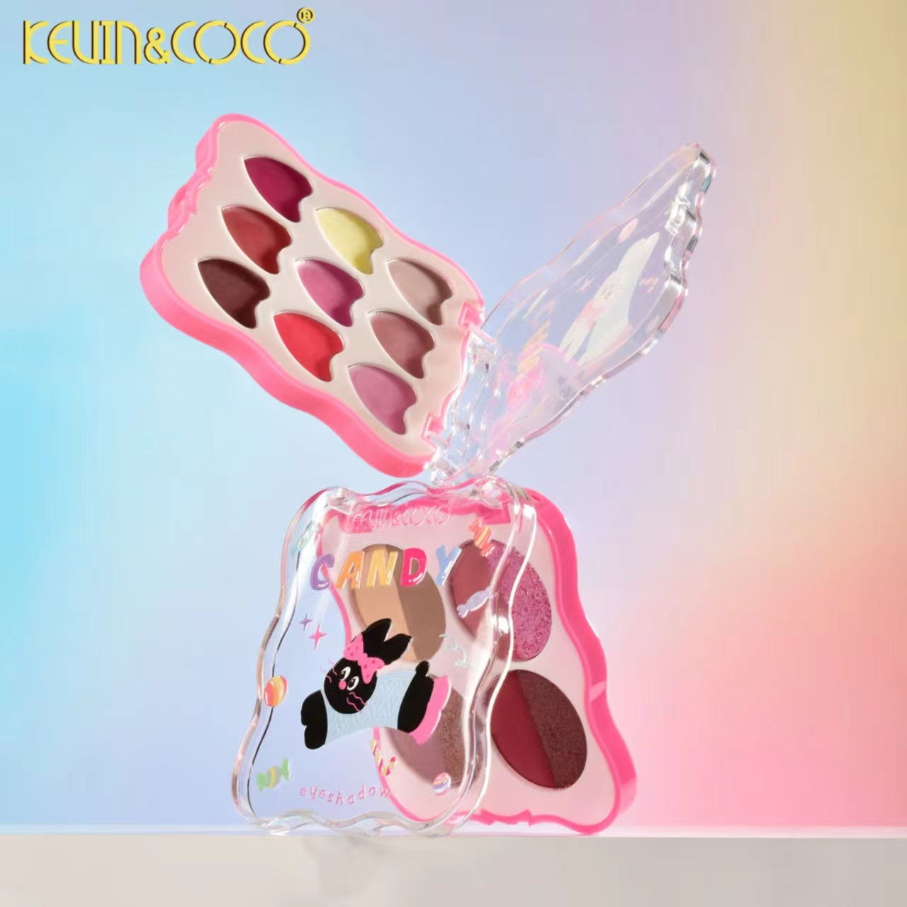 9-Color Heart Animal Candy Lip Cream display set - 12 pcs (KC1061)