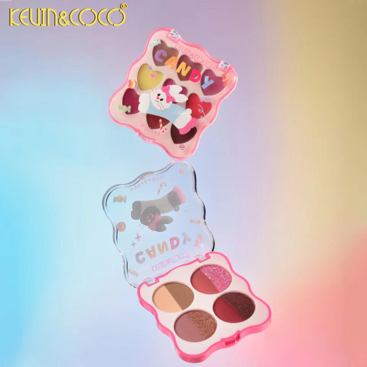 9-Color Heart Animal Candy Lip Cream display set - 12 pcs (KC1061)