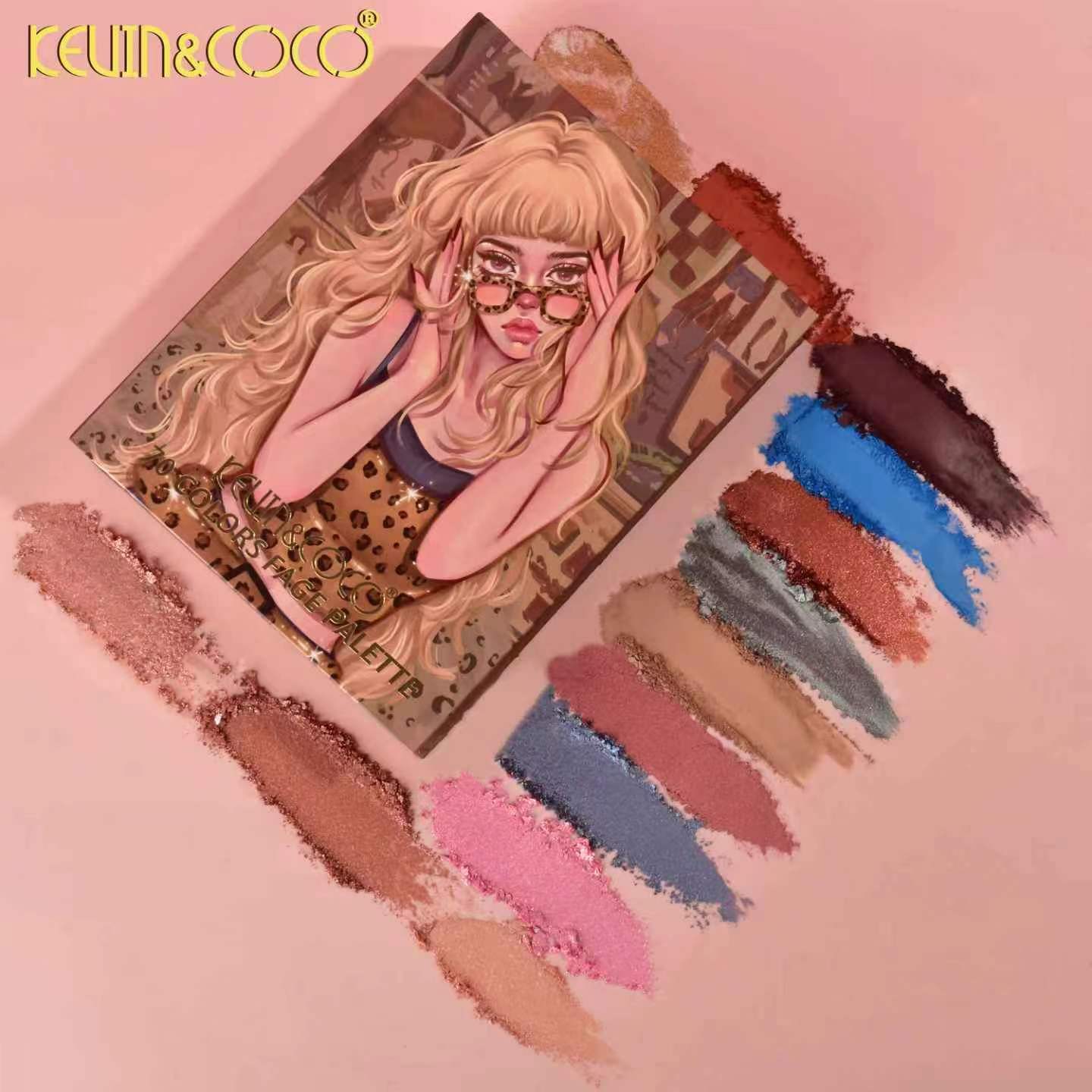 79-Color Leopard Girl 6-Layer All-in-One Glam Kit - 6 PCS (KC1077