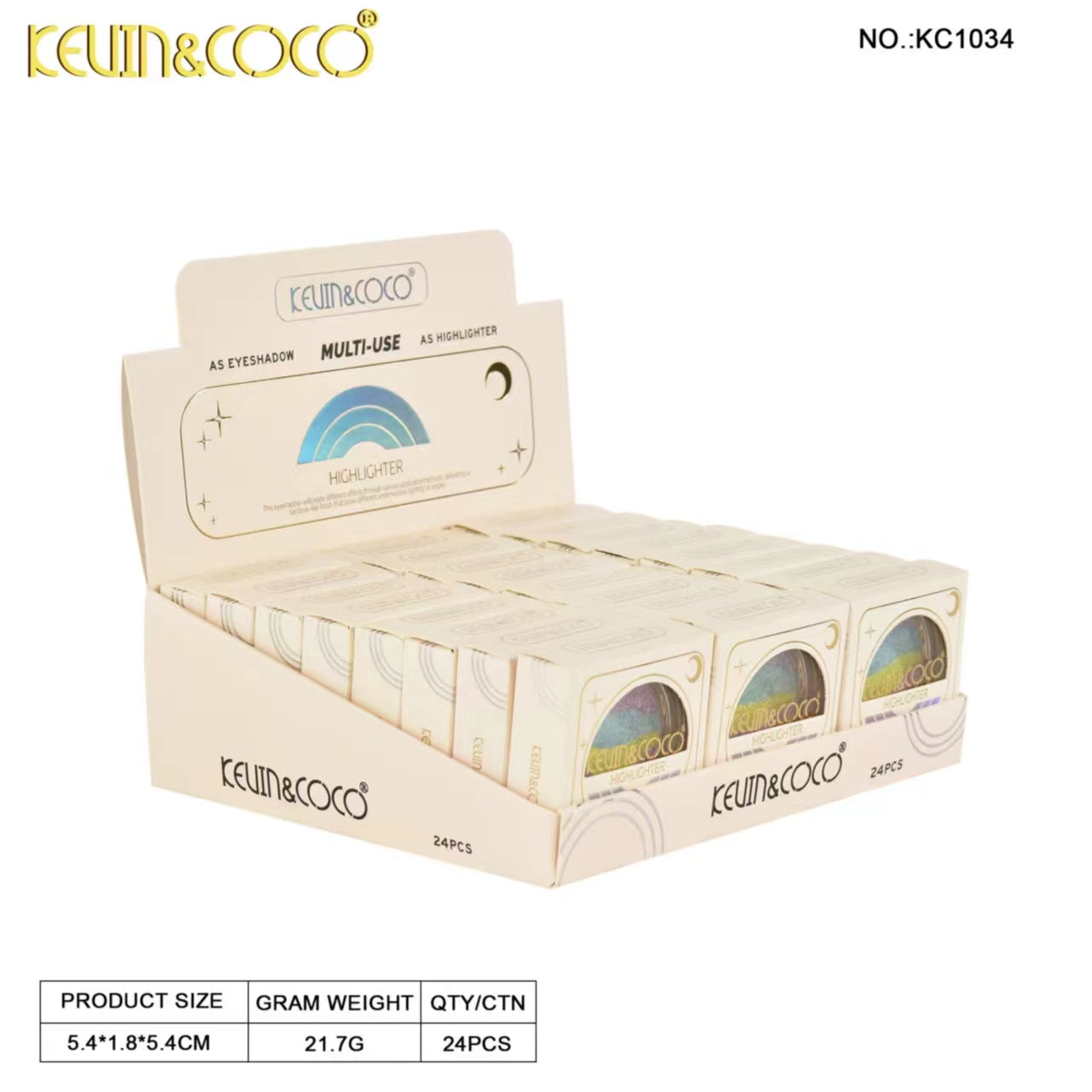 Rainbow Highlighter Display-24PCS (KC1034)
