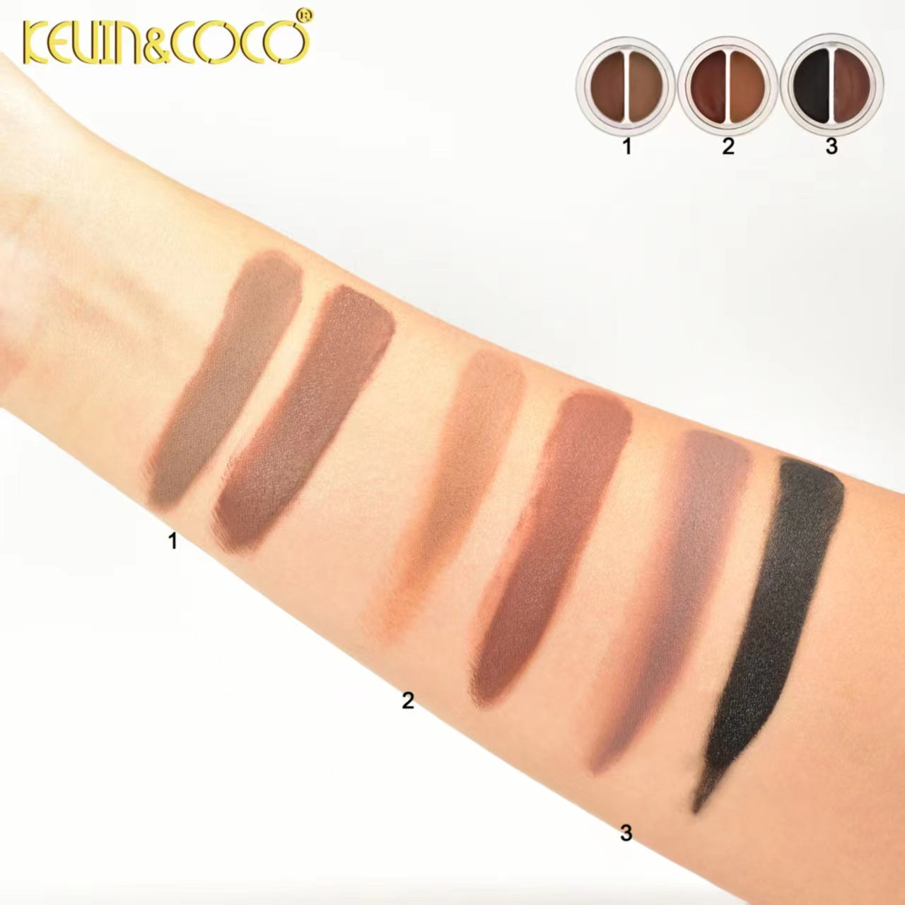 COCO KERA 3つセット Brown Harmony Dual-Shade Brow Tint Display-12PCS (KC1087) | KEVIN&COCO