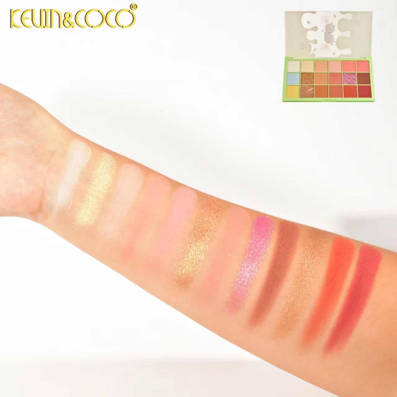 Vivid Jade 18-Color Eyeshadow Palette Display-12PCS（KC1069）